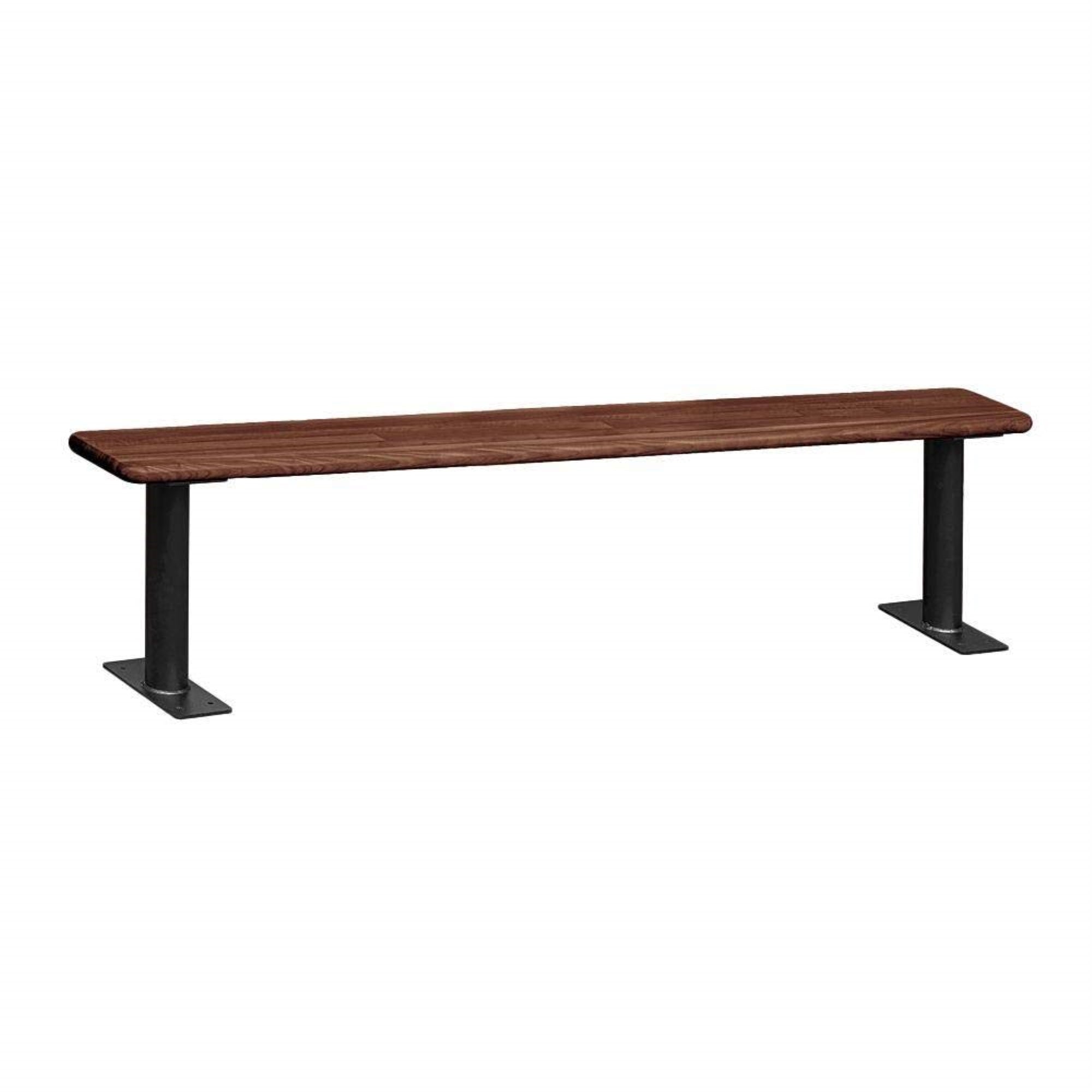 Wood Locker Bench - 72 Inches - Dark Finish