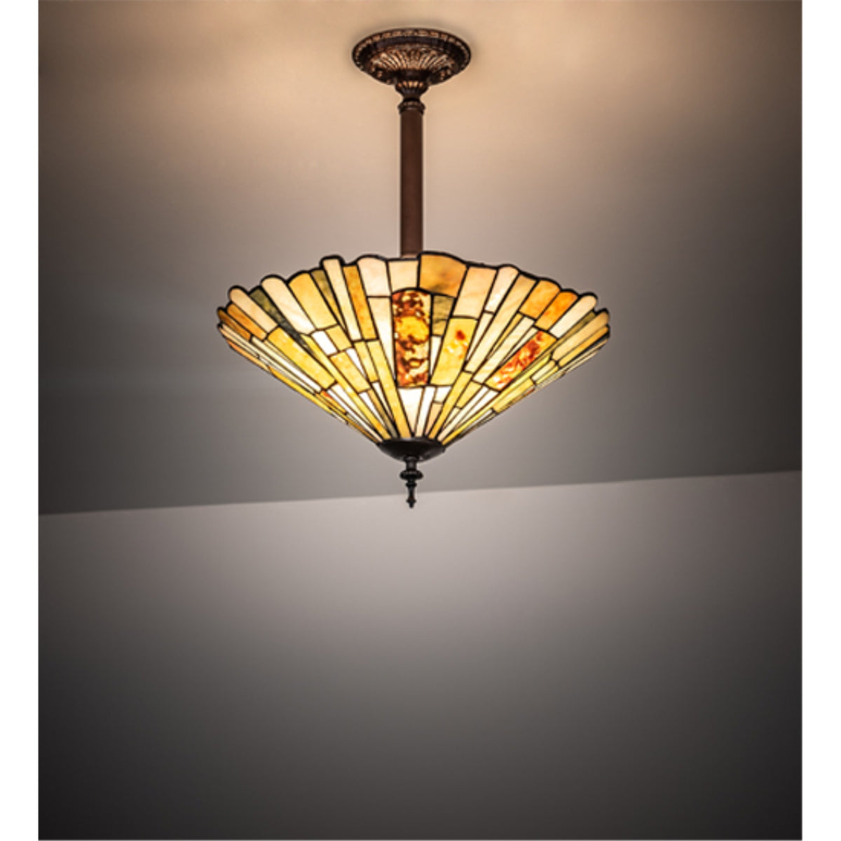 17' Wide Delta Jadestone Inverted Pendant