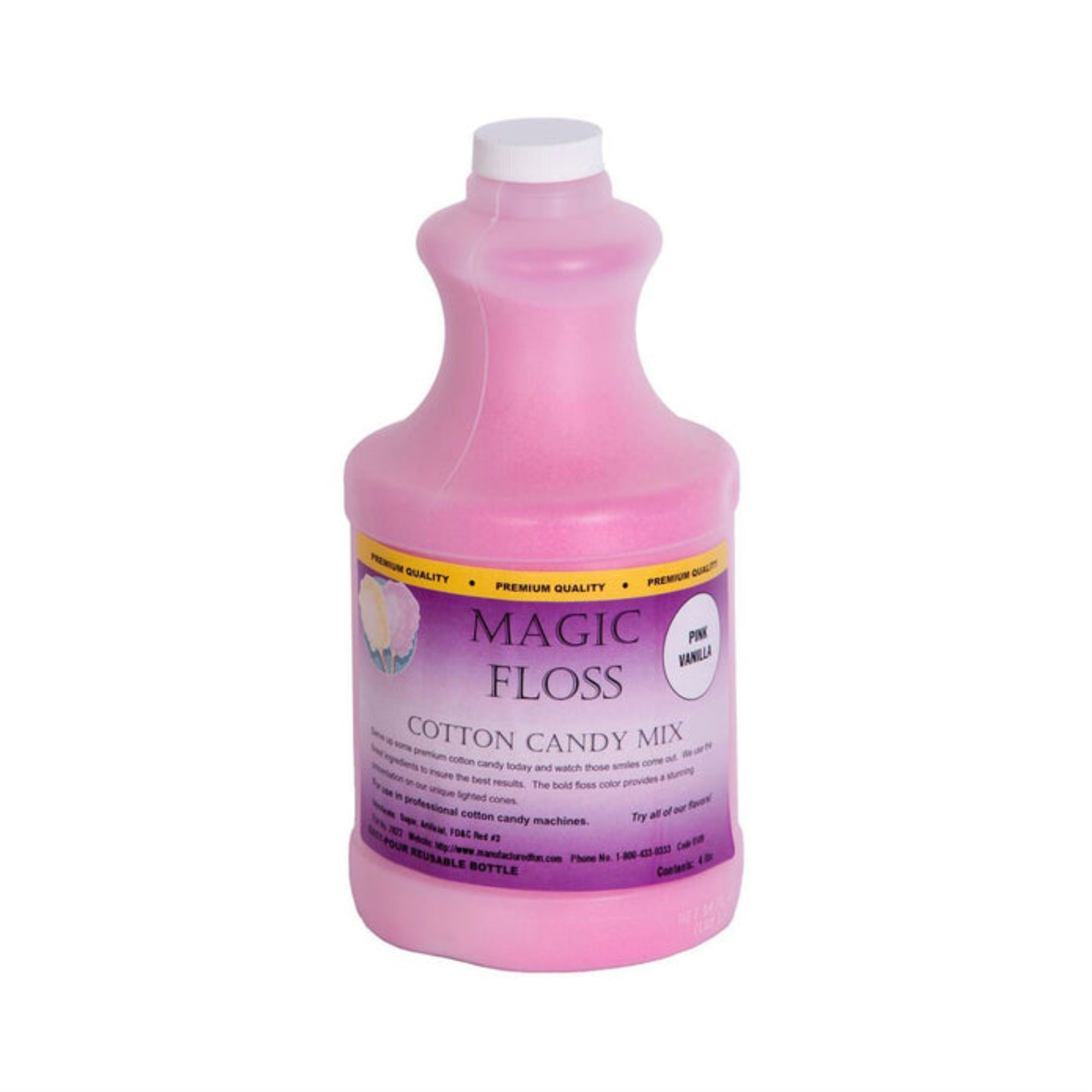 Paragon Magic Cotton Candy Floss  4-Pound Easy Pour Bottle Pink Vanilla