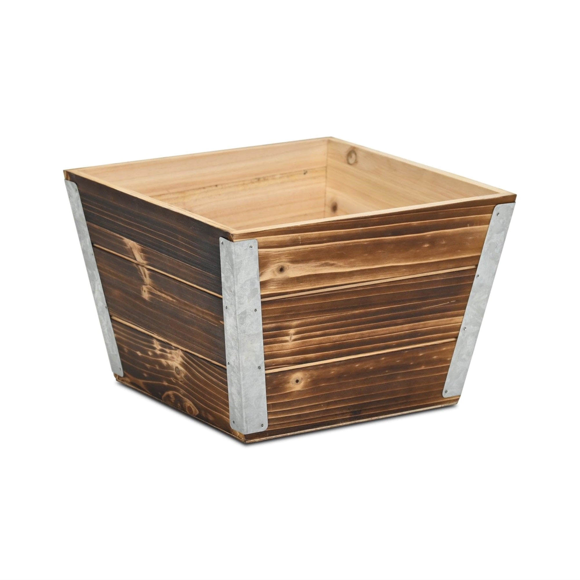 Cavorn Tapered Square Brown Planter Bucket - Small