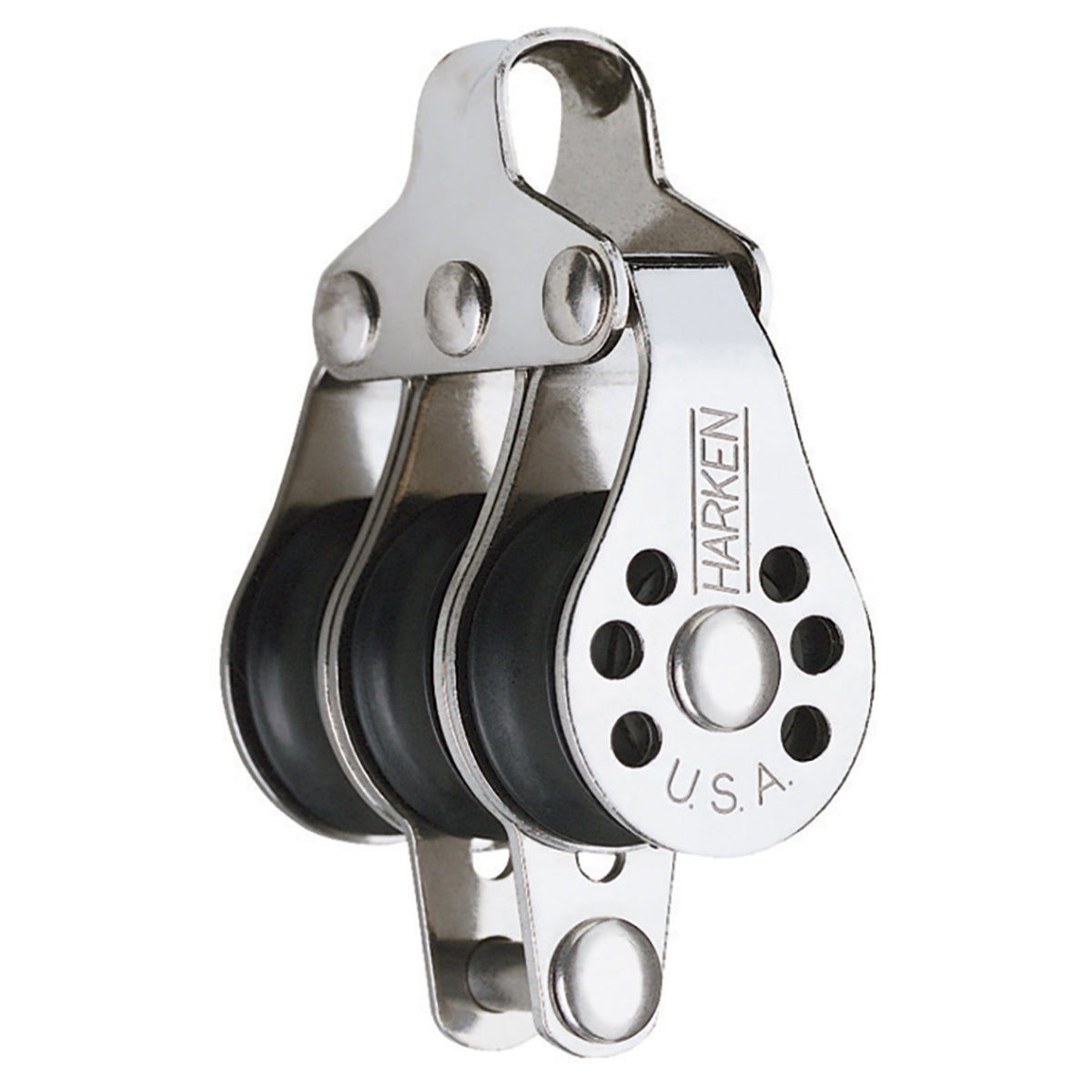 Harken 22Mm Triple Micro Block W/ Becket- Fishing