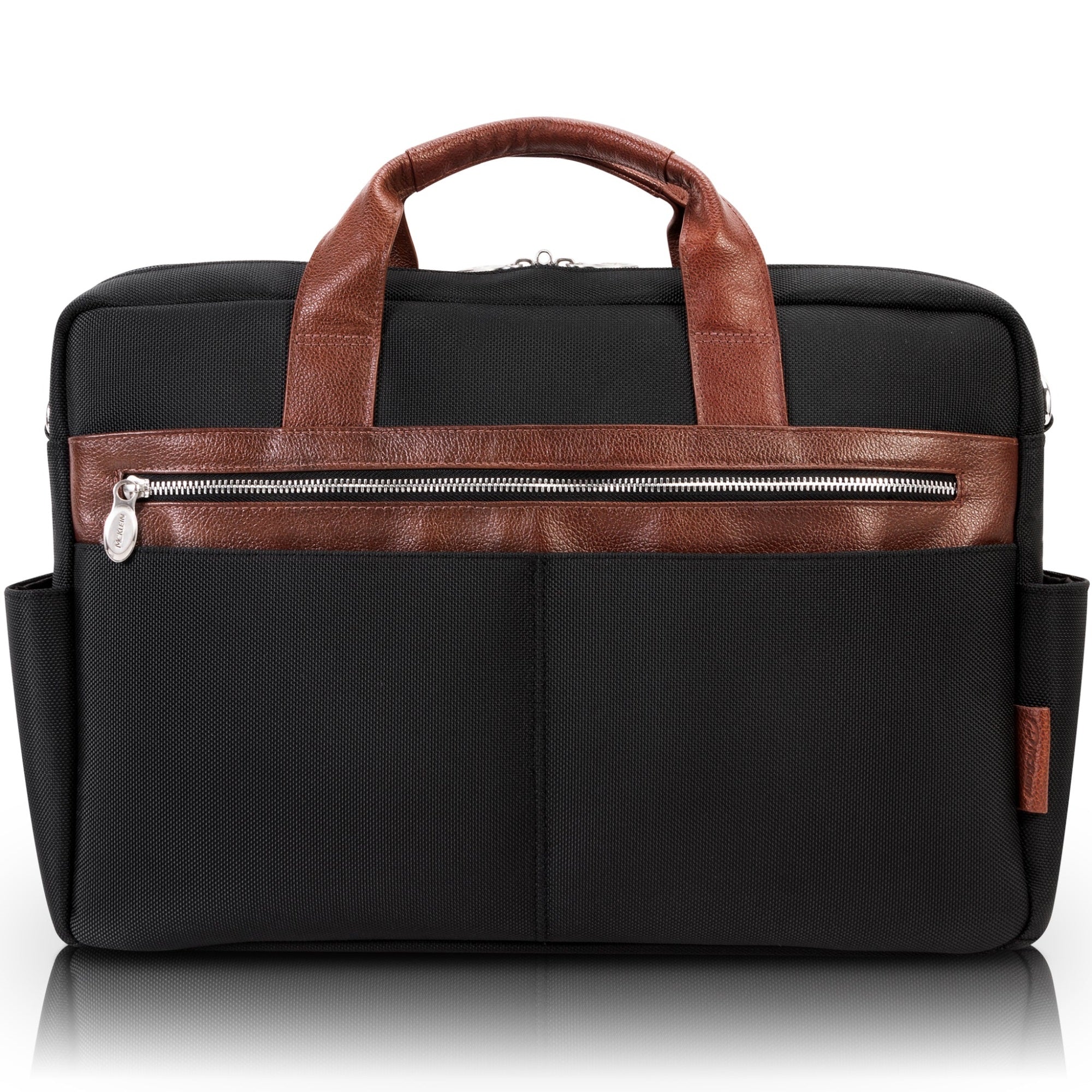 U Series | Southport | 17 Nylon, Two-Tone, Dual-Compartment, Laptop & Tablet Briefcase - Black