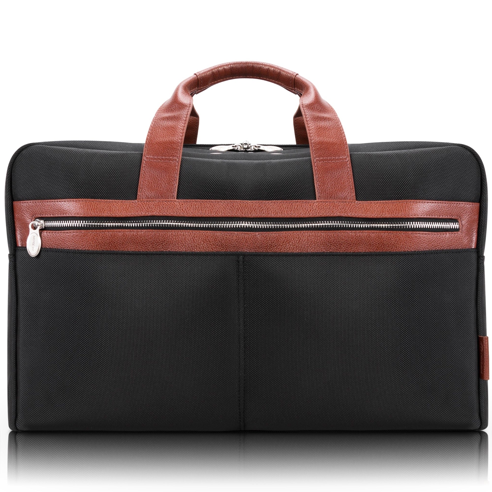 U Series | Wellington | 21 Nylon, Two-Tone, Dual-Compartment, Laptop & Tablet Carry-All Duffel - Black