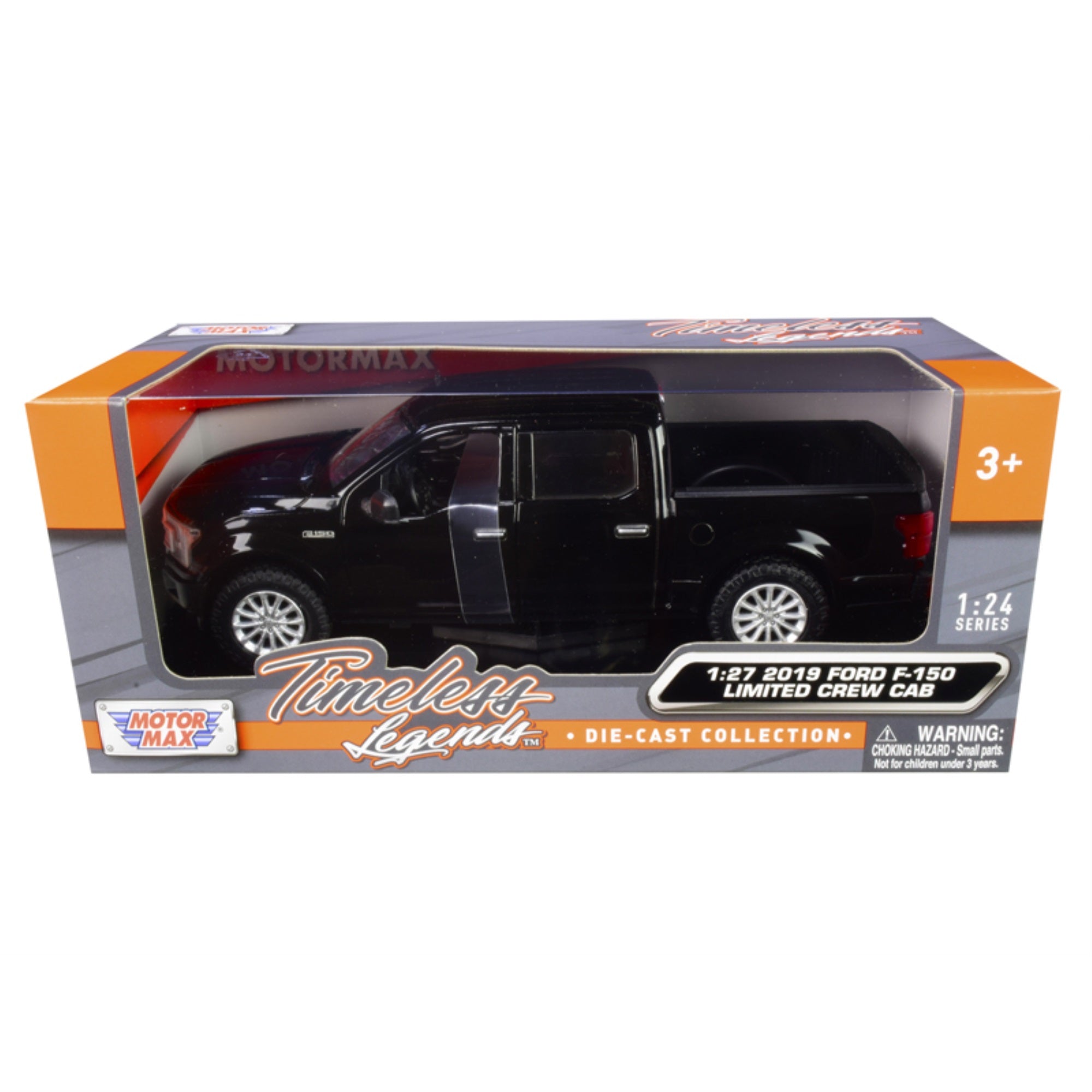 2019 Ford F-150 Limited Crew Cab Pickup Truck Black 1/24-1/27 Diecast Model Car By Motormax