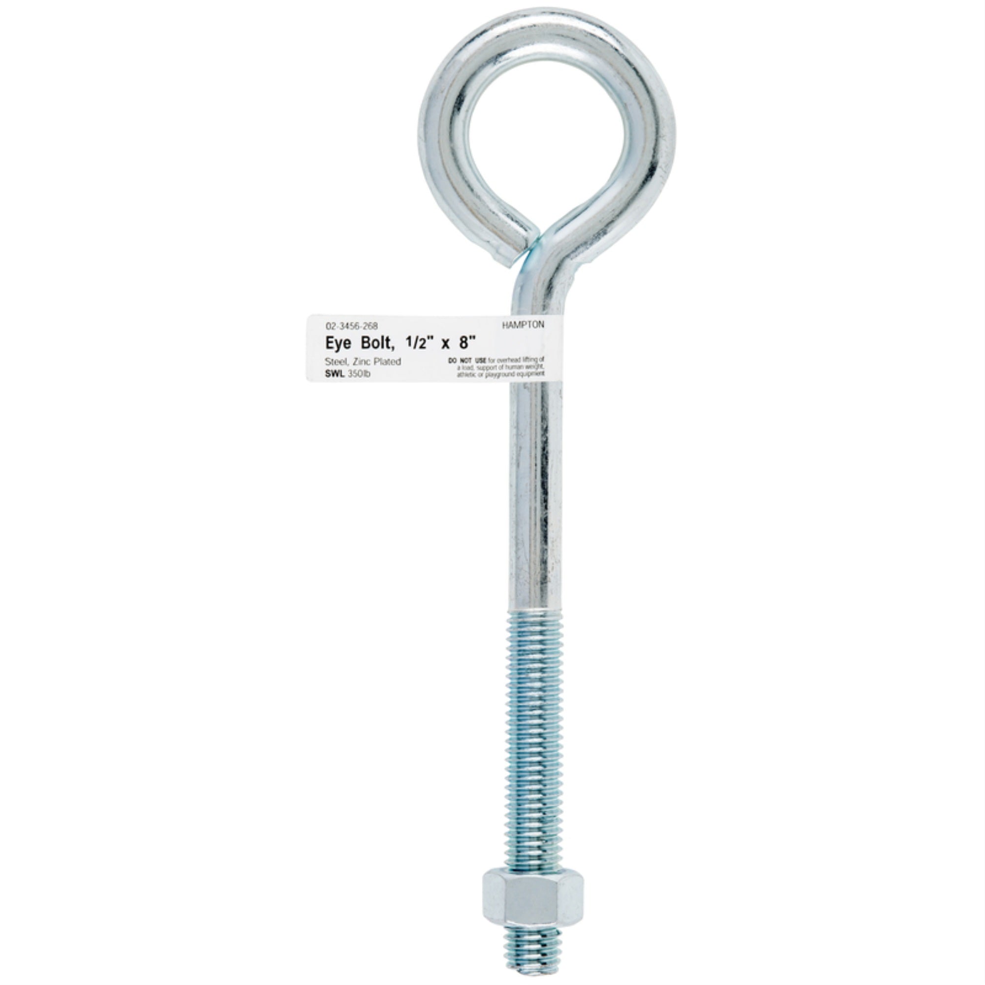 Bolt Eye W/Nut 1/2X8 (Pack Of 5)