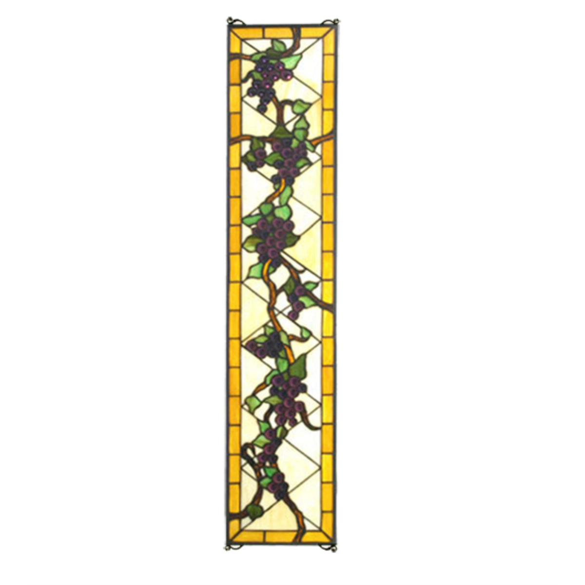 8'W X 36'H Jeweled Grape Stained Glass Window
