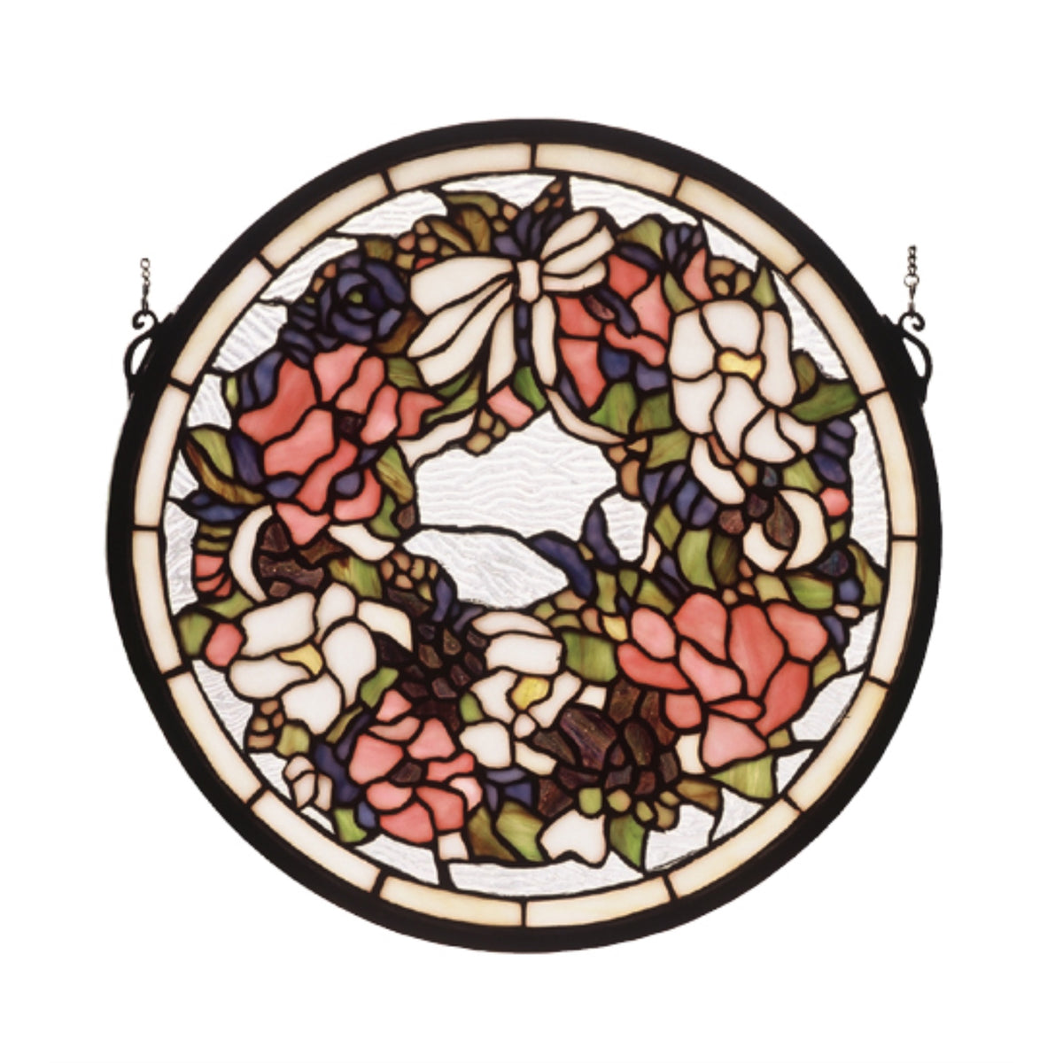 15'W X 15'H Wreath Stained Glass Window