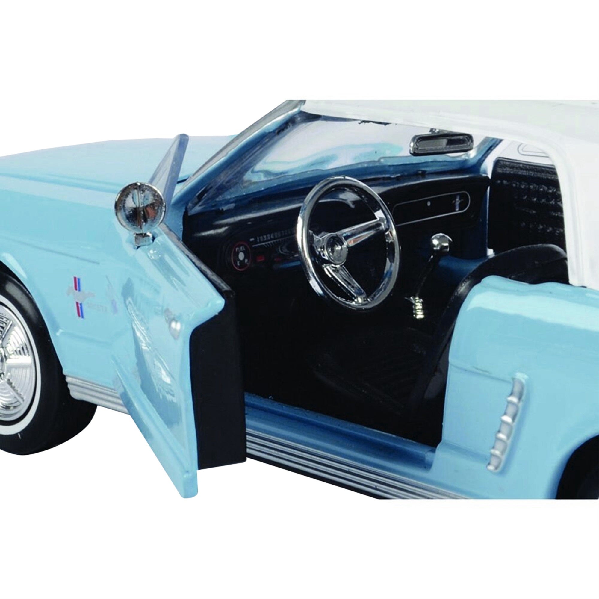 1964 1/2 Ford Mustang Light Blue With White Top James Bond 007 'Thunderball' (1965) Movie 'James Bond Collection' Series 1/24 Diecast Model Car By Motormax