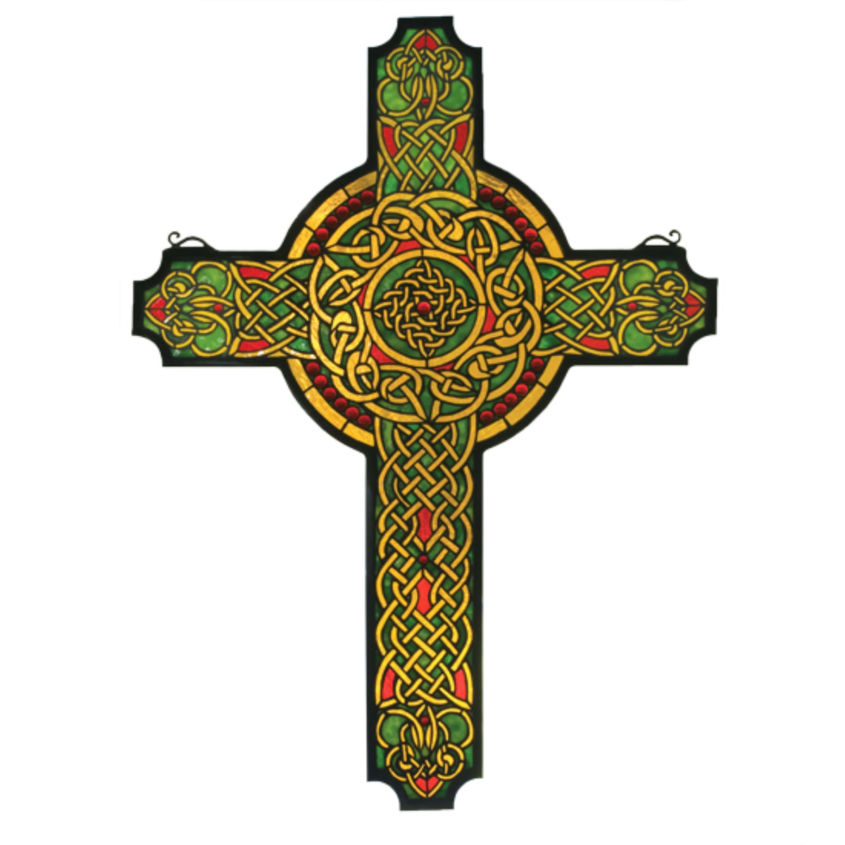 25'W X 34'H Jeweled Celtic Cross Stained Glass Window