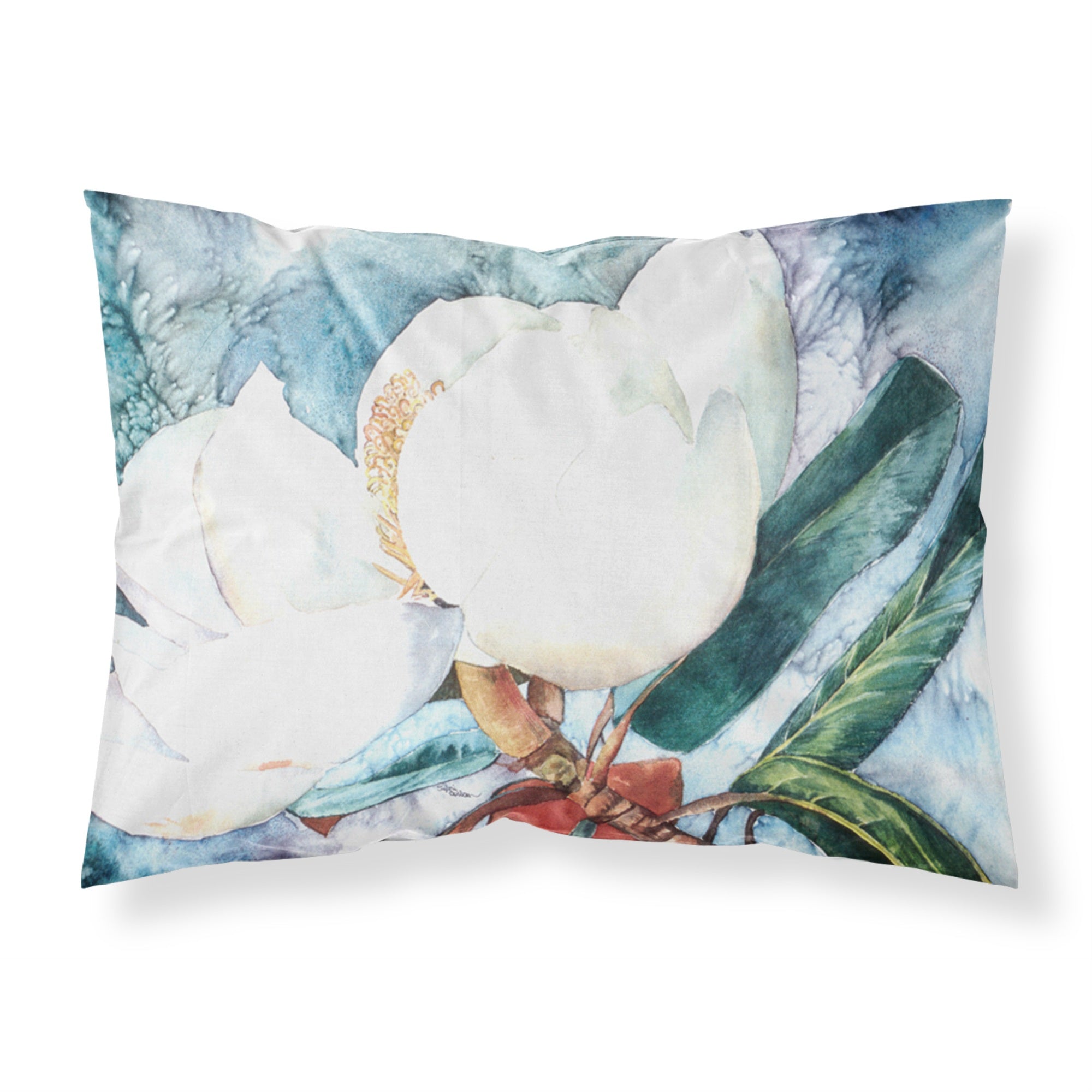 Caroline'S Treasures 8001Pillowcase Flower-Magnolia Moisture Wicking Fabric Standard Pillowcase, Large, Multicolor