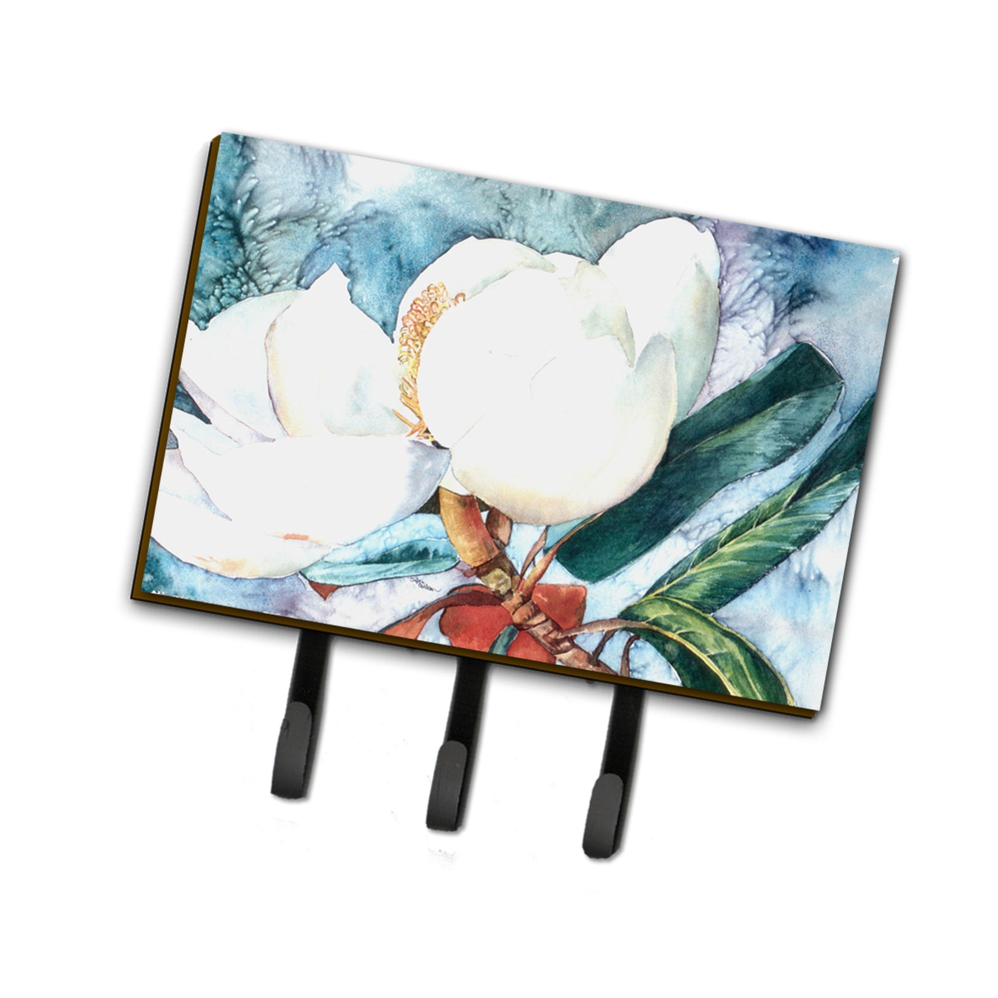 Caroline'S Treasures 8001Th68 Flower-Magnolia Leash Holder Or Key Hook, Large, Multicolor