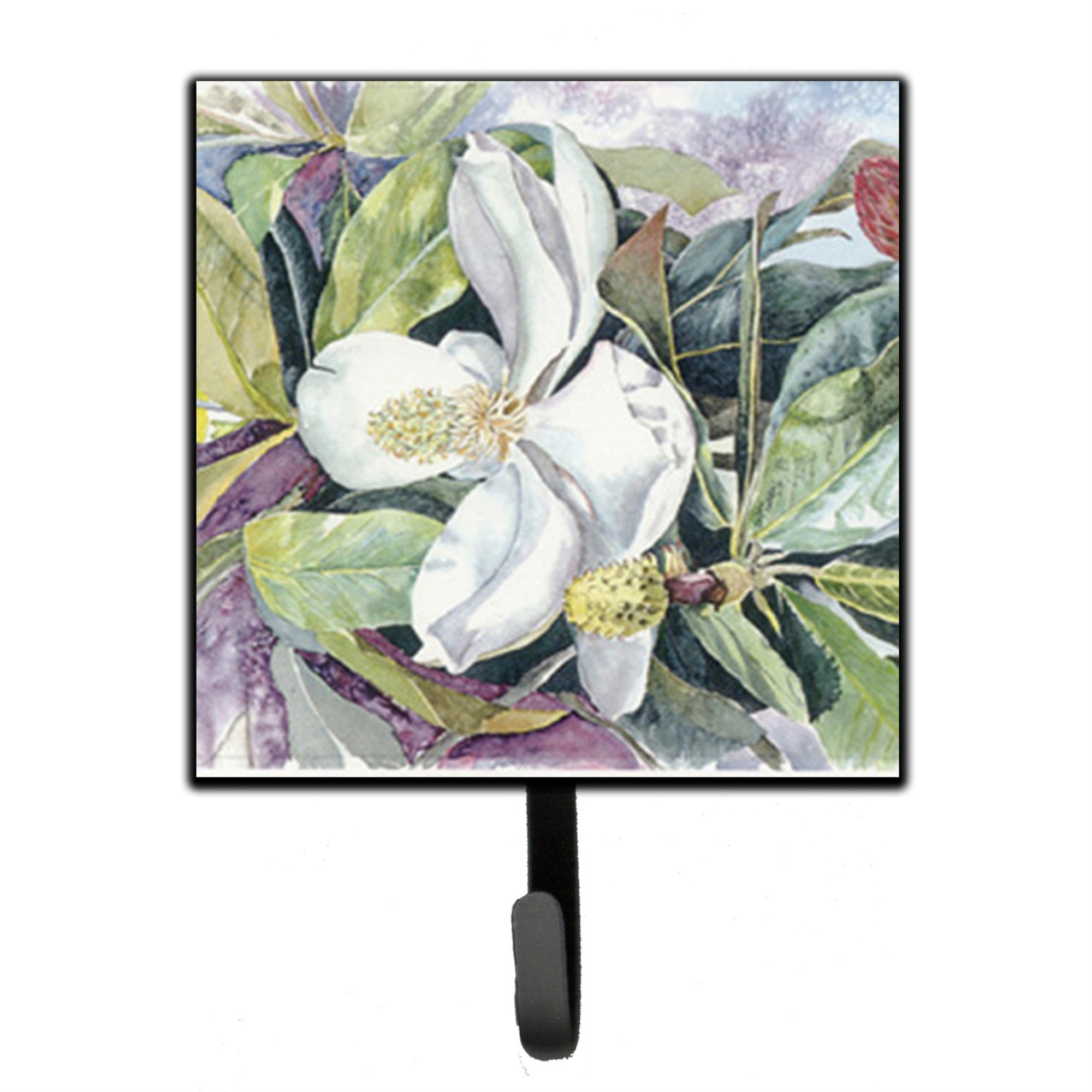 Caroline'S Treasures 8004Sh4 Flower-Magnolia Leash Holder Or Key Hook, Small, Multicolor
