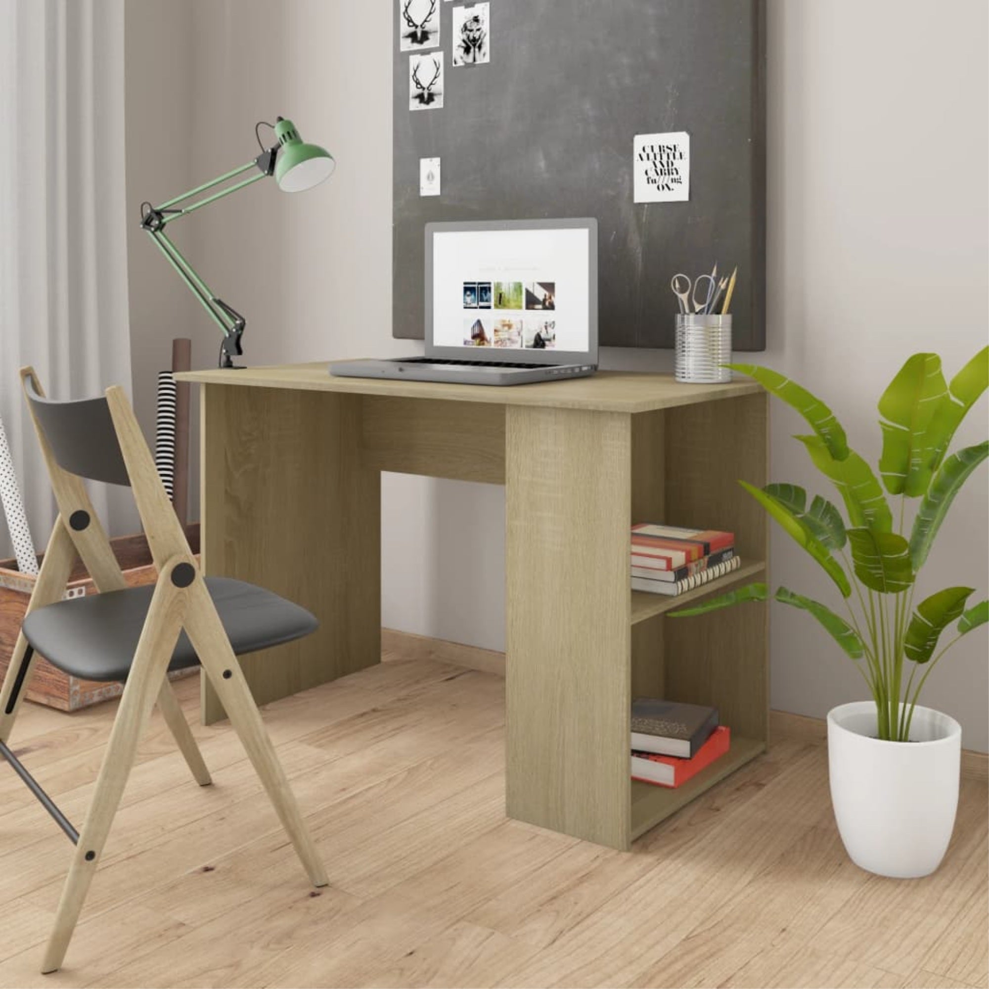 Vidaxl Desk Sonoma Oak 43.3'X23.6'X28.7' Chipboard