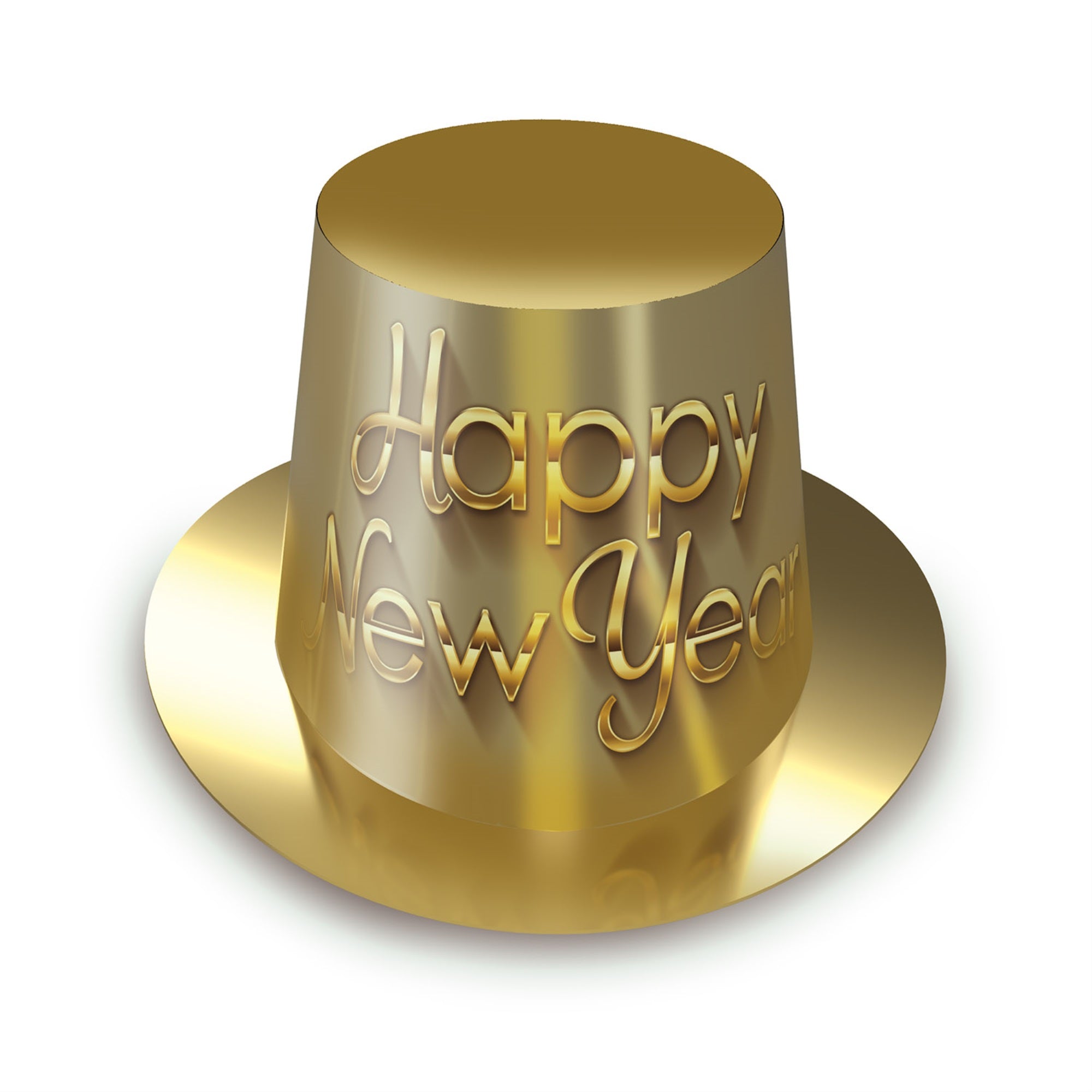 Golden New Year Hi-Hat, (Pack Of 25)