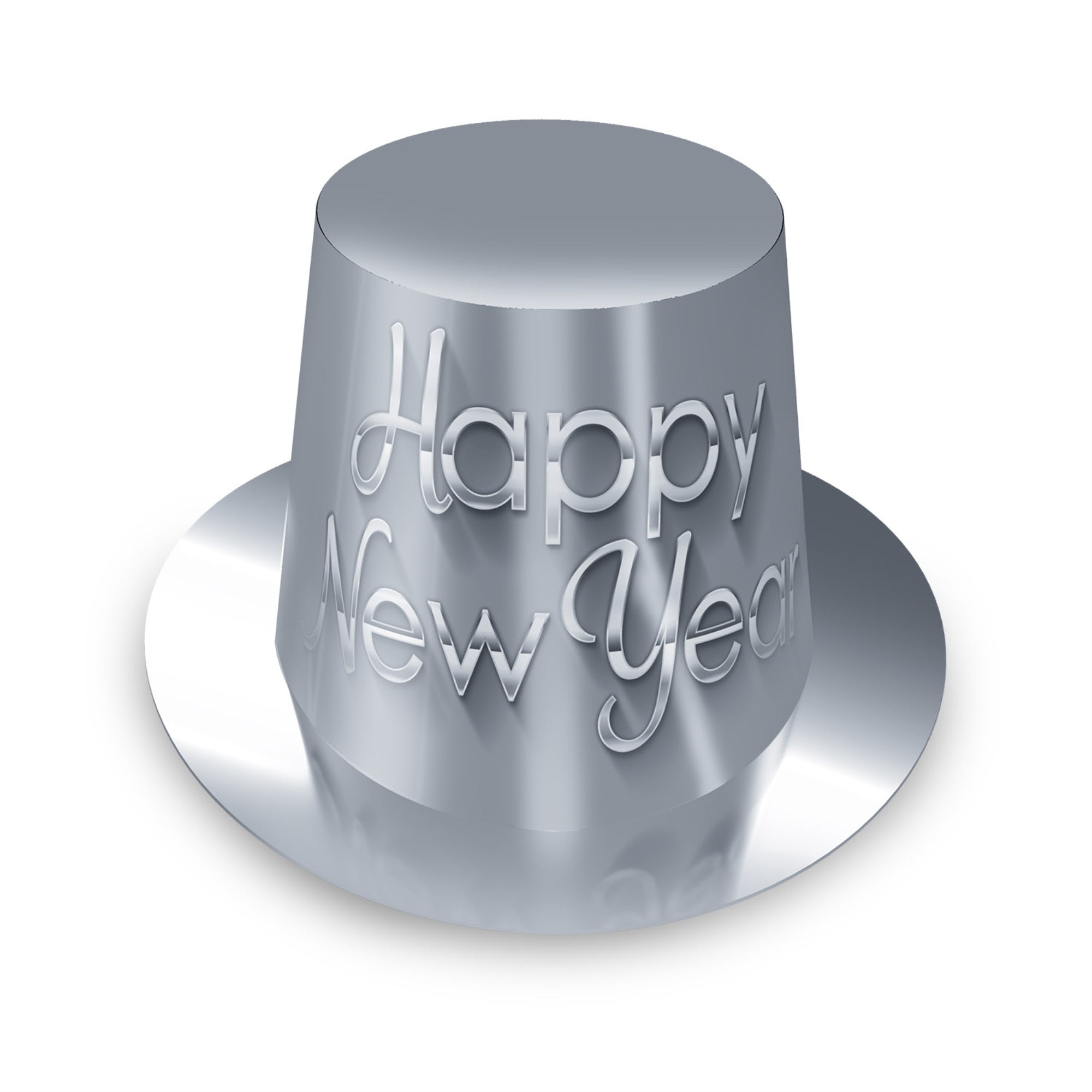 Silver New Year Hi-Hat, (Pack Of 25)