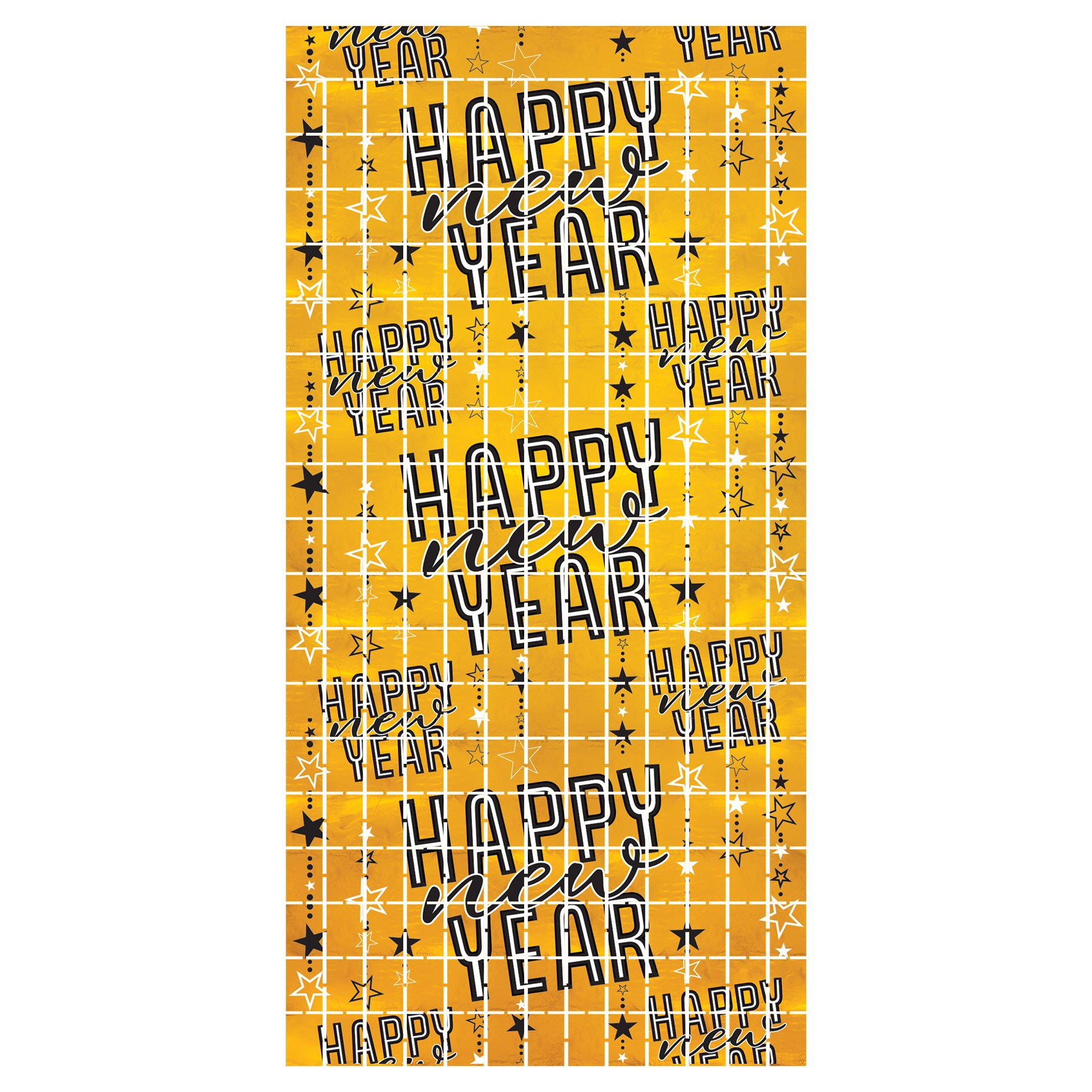 Beistle 80085 Happy New Year Metallic Square Curtain