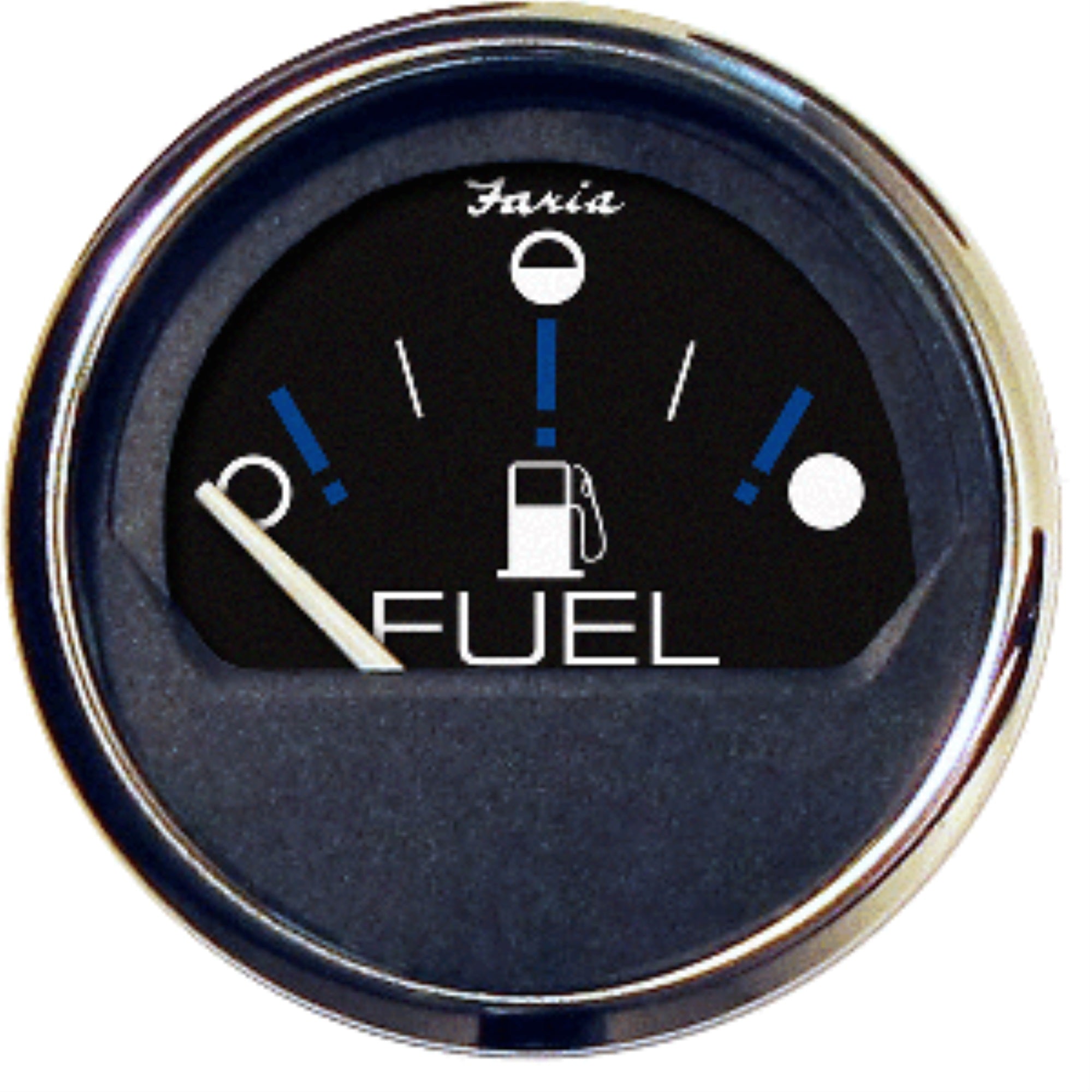 Faria Chesapeake Black 2' Fuel Level Gauge (Metric)