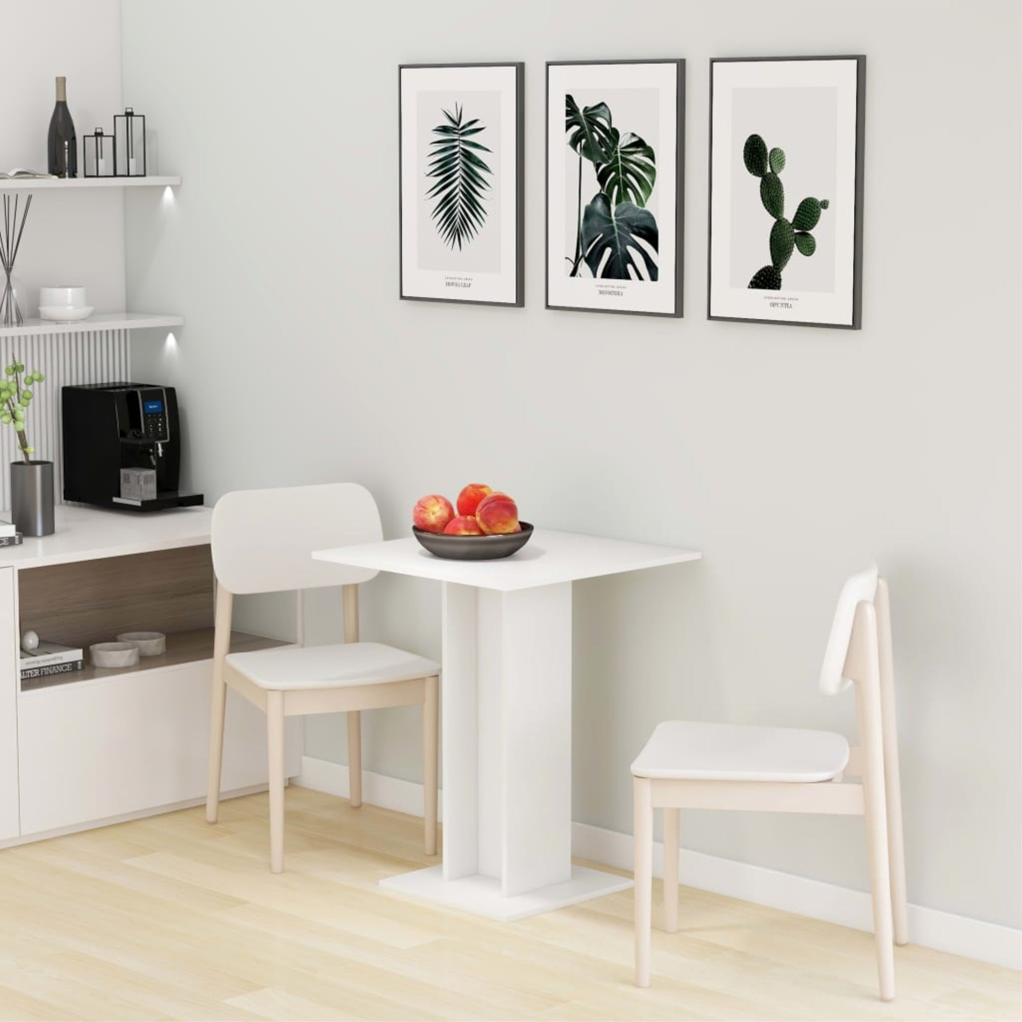 Vidaxl Bistro Table White 23.6'X23.6'X29.5' Chipboard