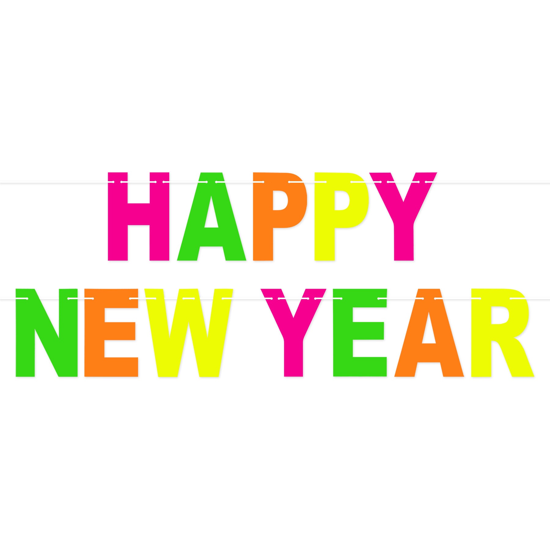 Beistle 80240 Neon Happy New Year Streamer
