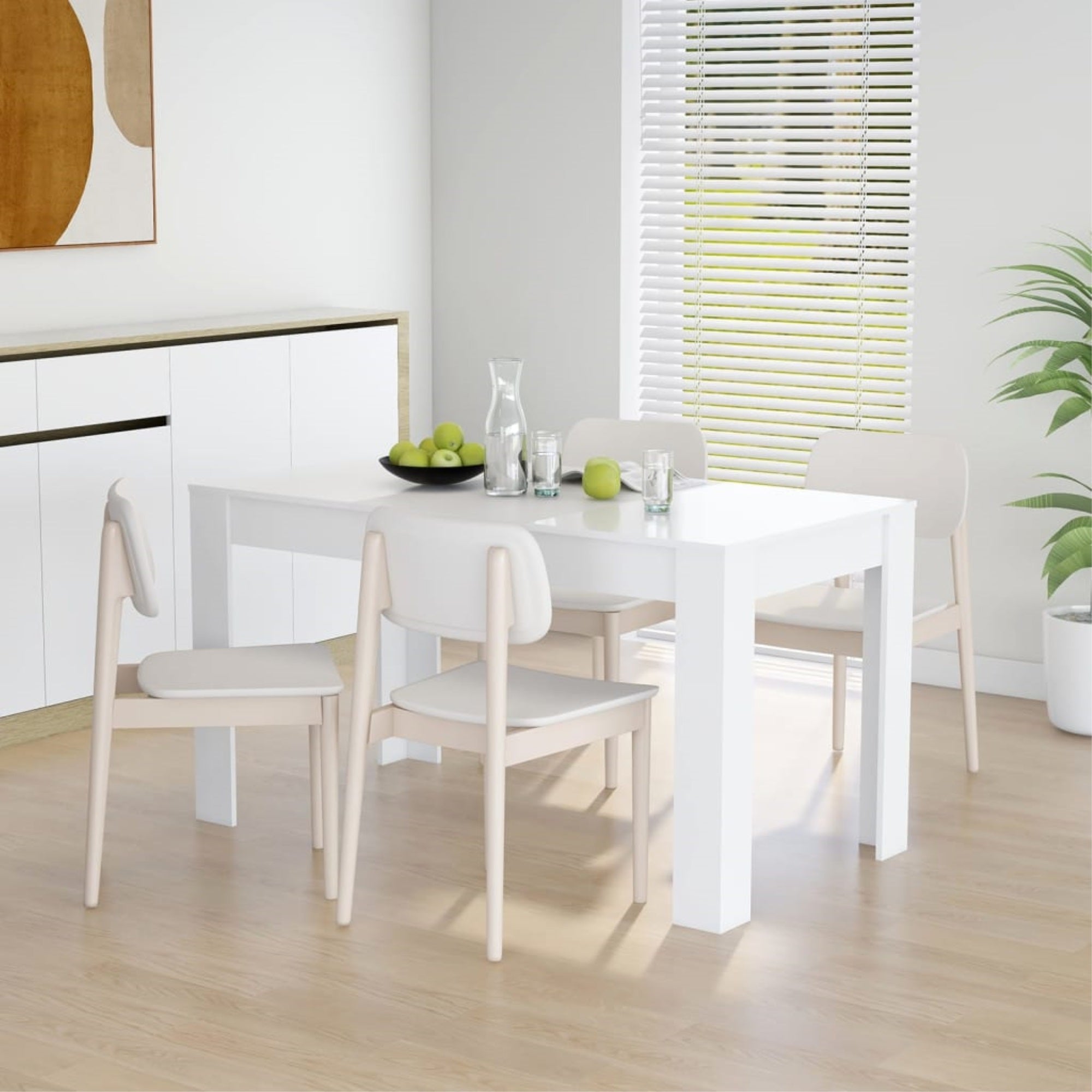 Vidaxl Dining Table White 55.1'X29.3'X30' Chipboard