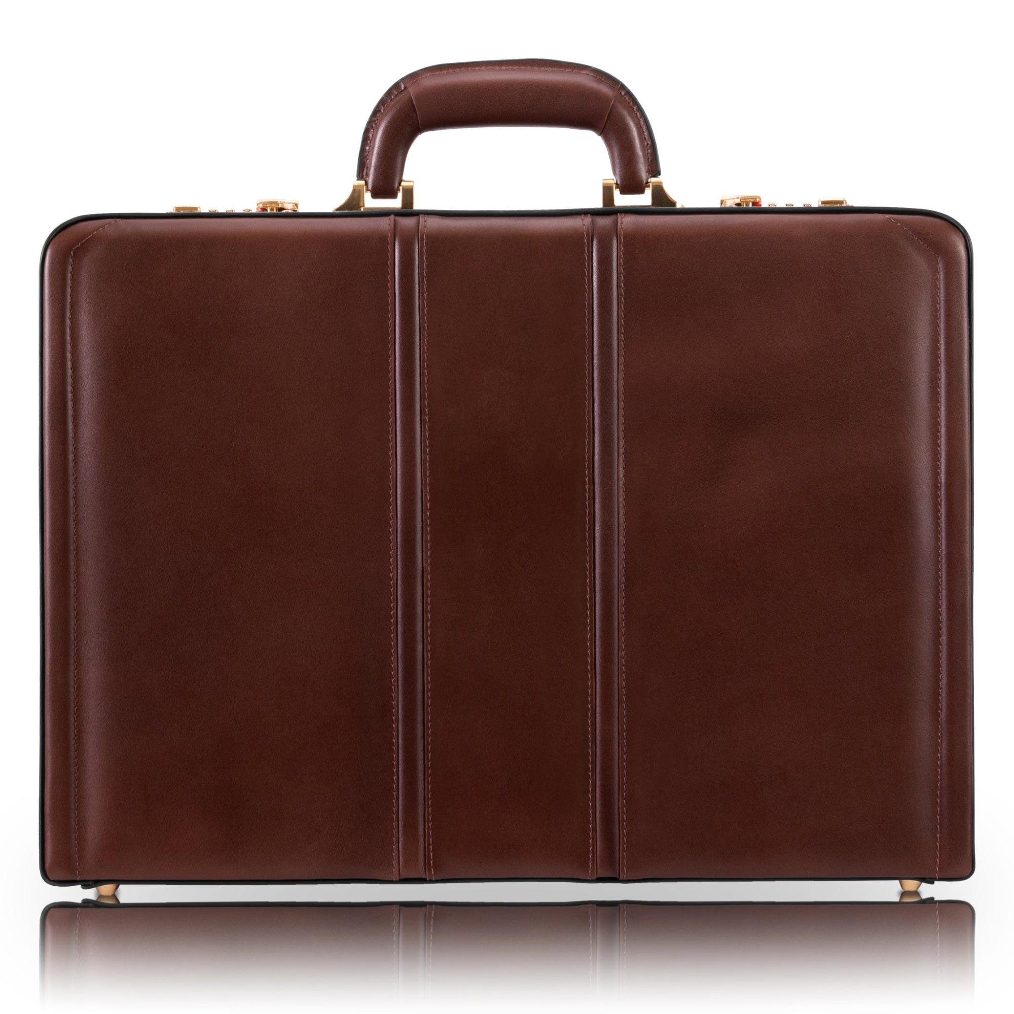 V Series | Daley | Leather 3.5 Attach Briefcase - Brown