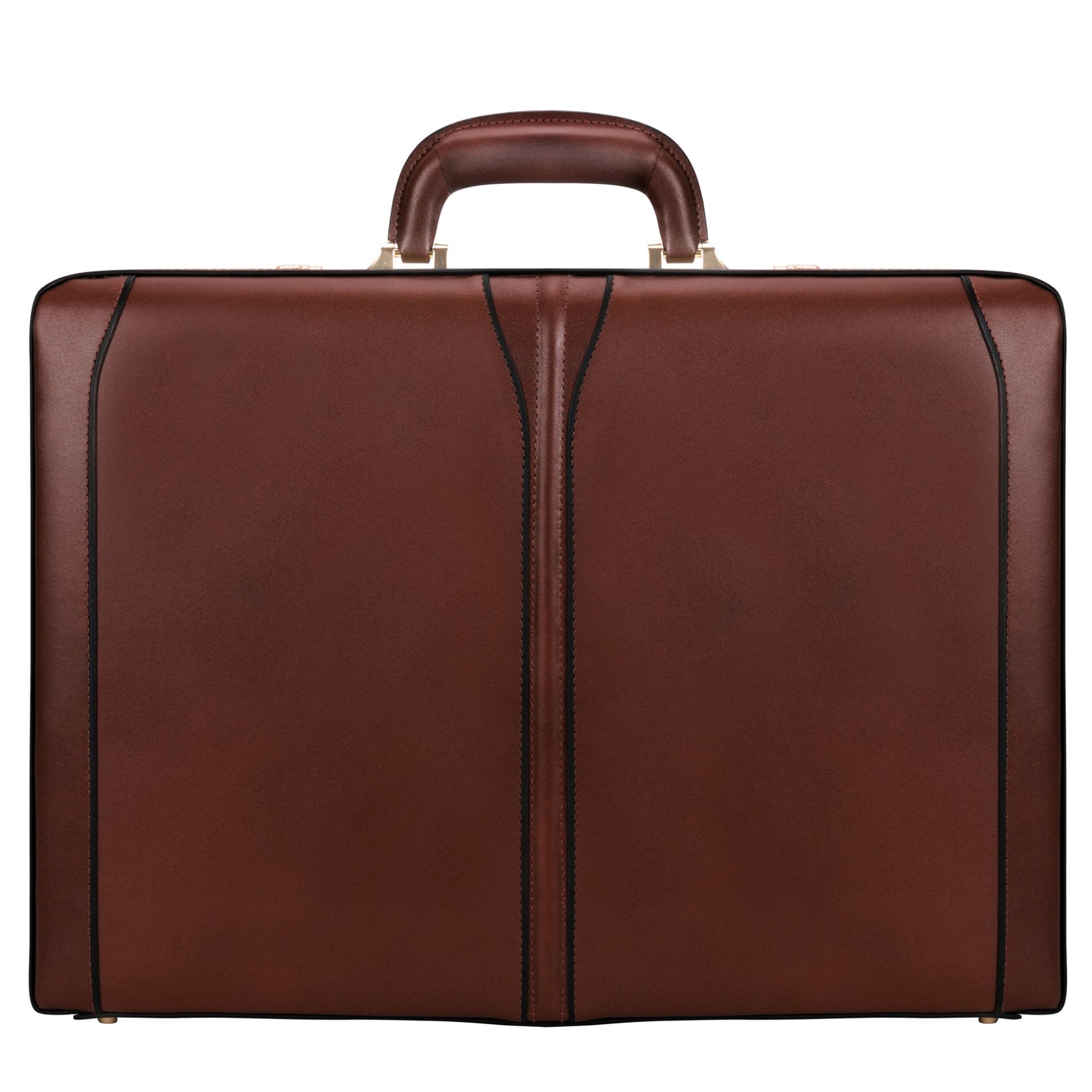 V Series | TURNER | Leather 4.5 Expandable Attach Briefcase - Brown