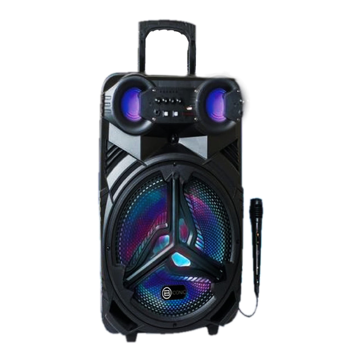 15In 12W Trolly Bluetooth Speaker Mic-Bk