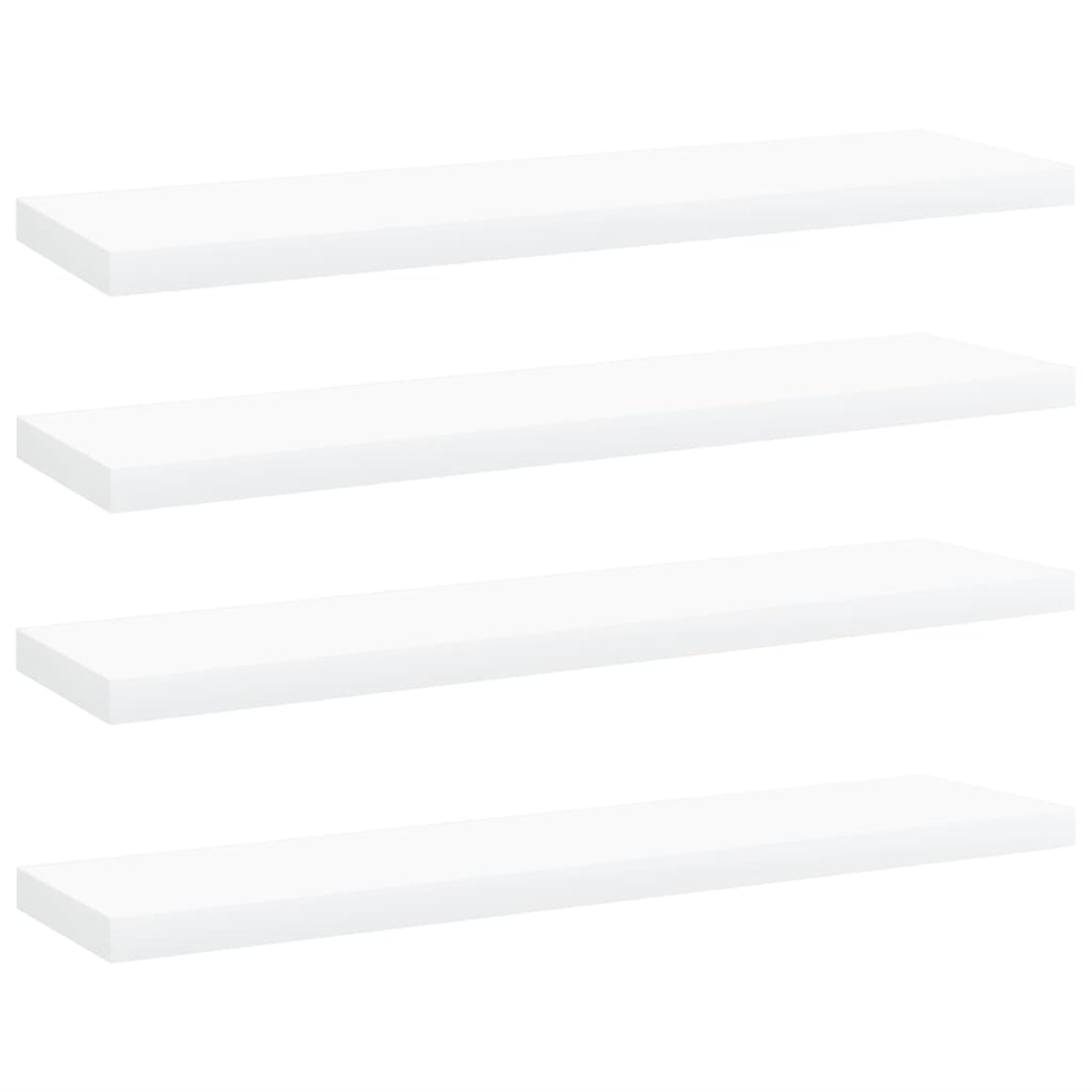 Vidaxl Bookshelf Boards 4 Pcs White 15.7'X3.9'X0.6' Chipboard