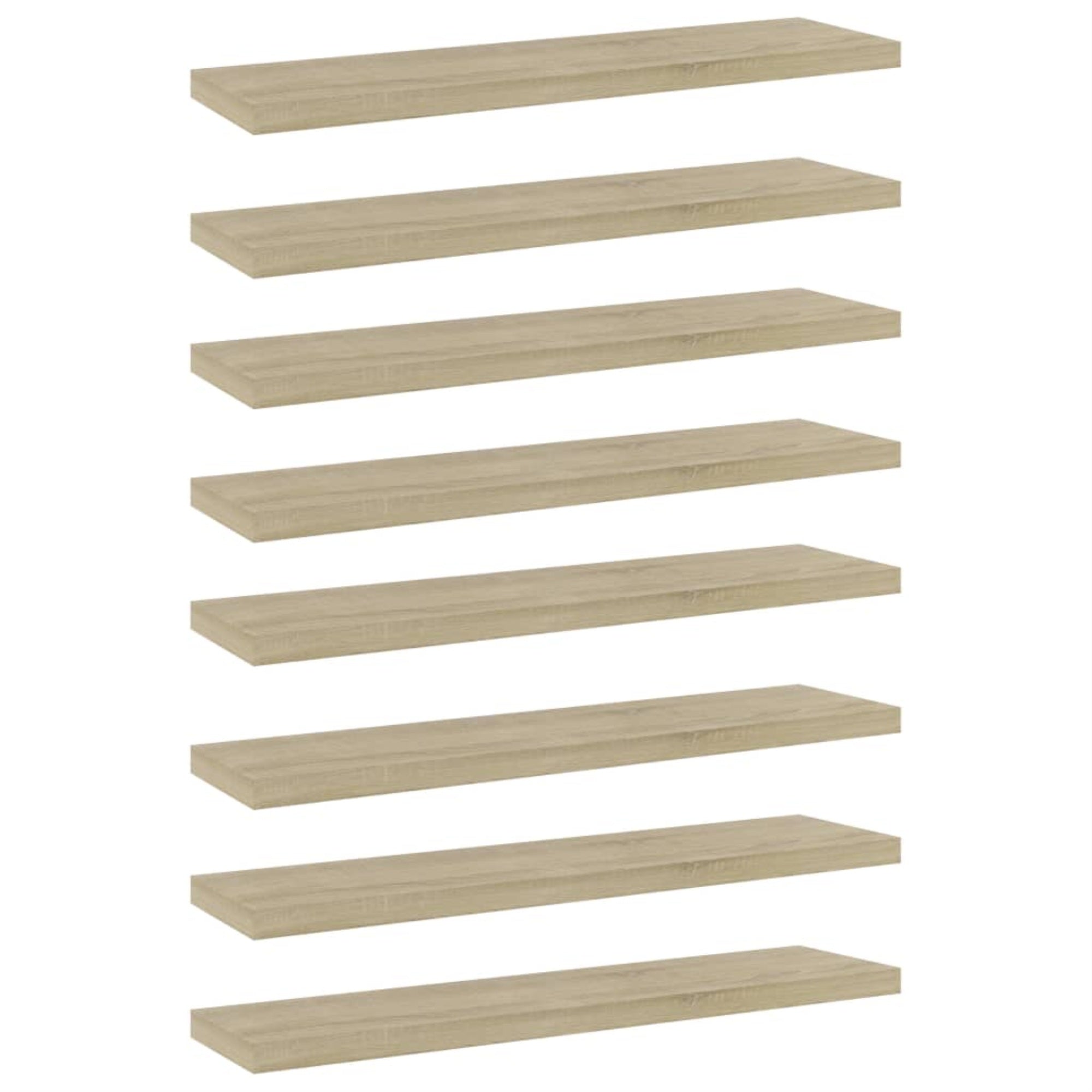 Vidaxl Bookshelf Boards 8 Pcs Sonoma Oak 15.7'X3.9'X0.6' Chipboard