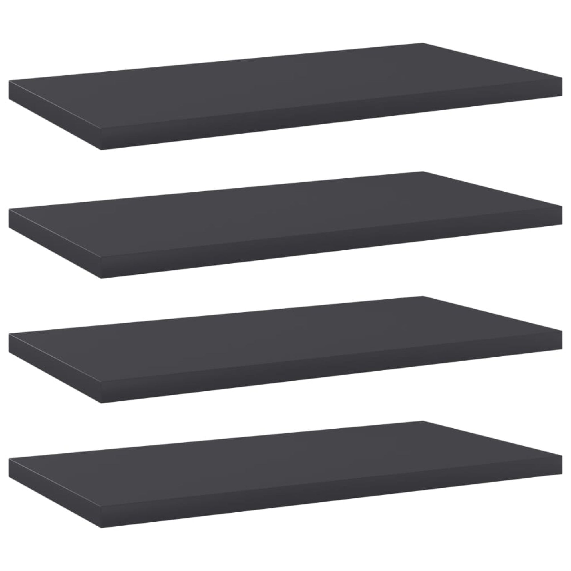 Vidaxl Bookshelf Boards 4 Pcs Gray 15.7'X7.9'X0.6' Chipboard