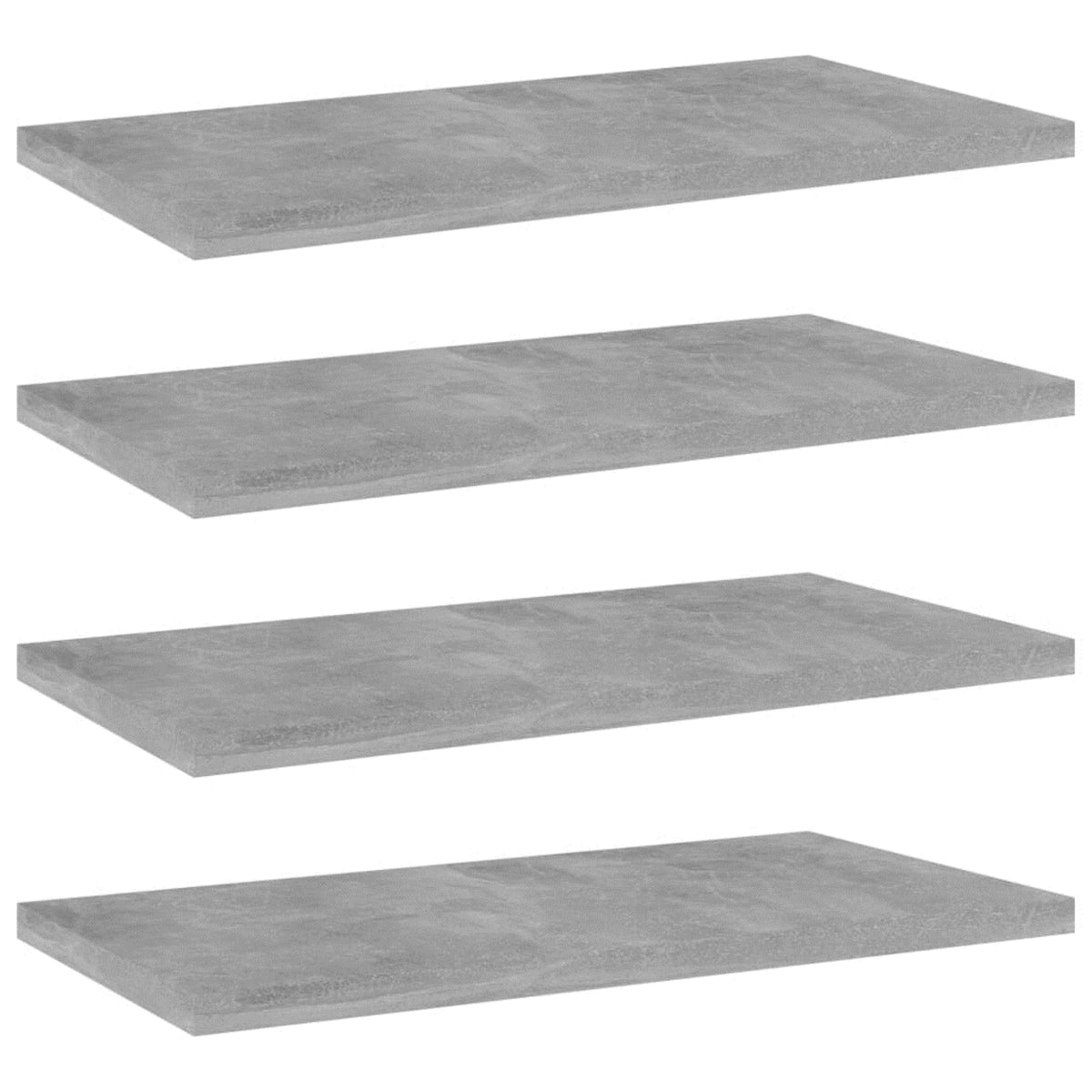 Vidaxl Bookshelf Boards 4 Pcs Concrete Gray 15.7'X7.9'X0.6' Chipboard
