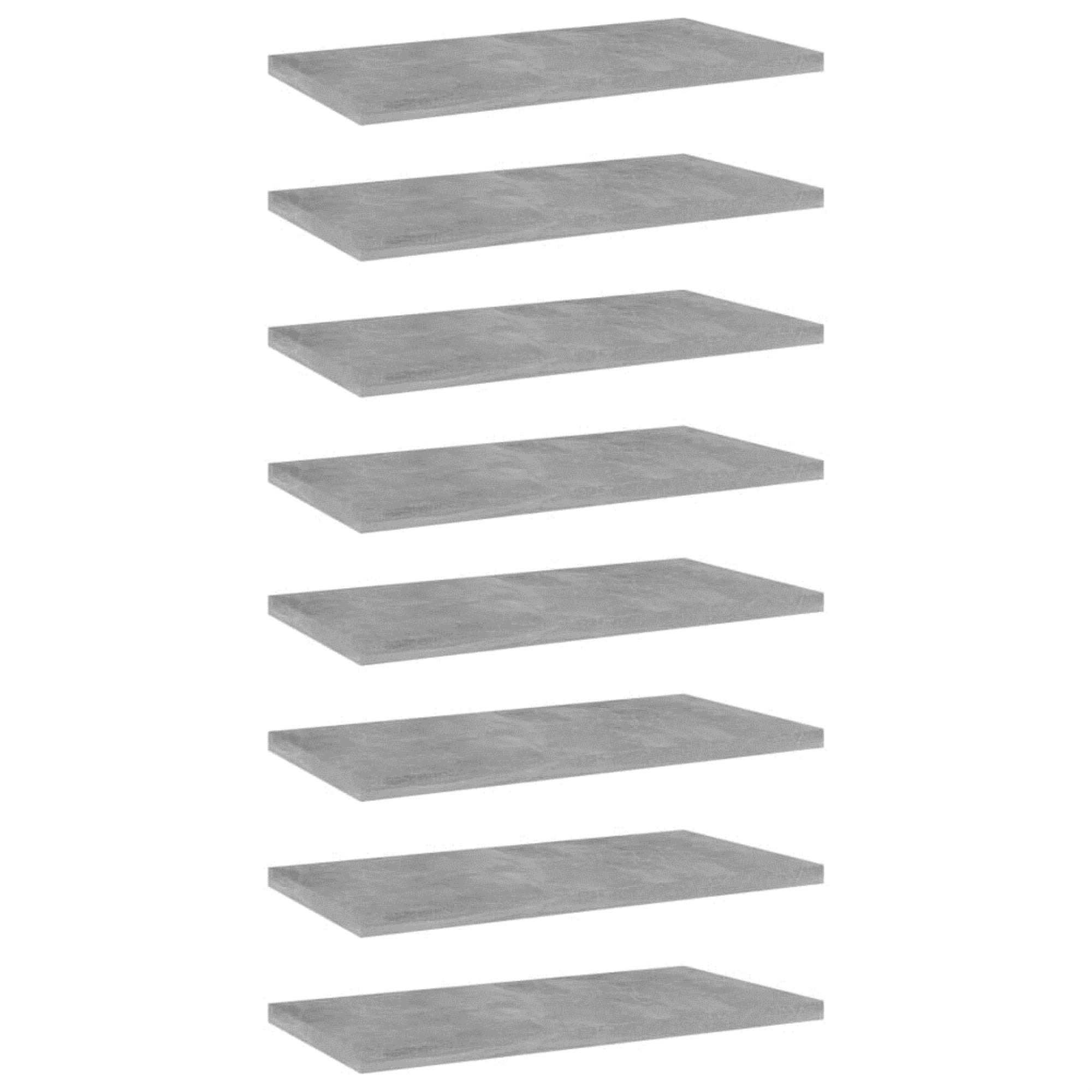 Vidaxl Bookshelf Boards 8 Pcs Concrete Gray 15.7'X7.9'X0.6' Chipboard