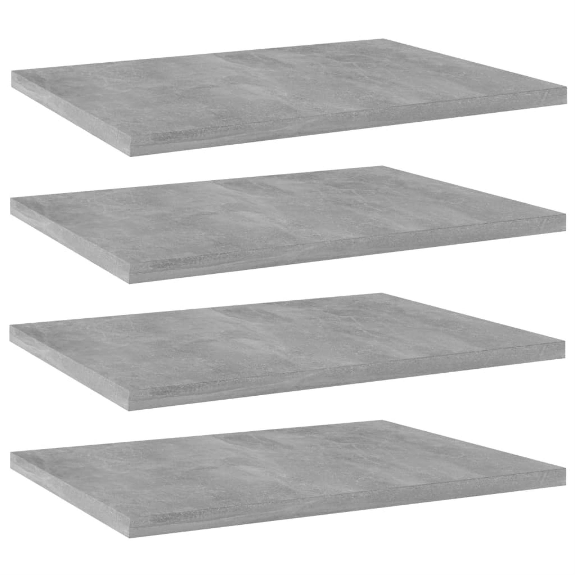 Vidaxl Bookshelf Boards 4 Pcs Concrete Gray 15.7'X11.8'X0.6' Chipboard
