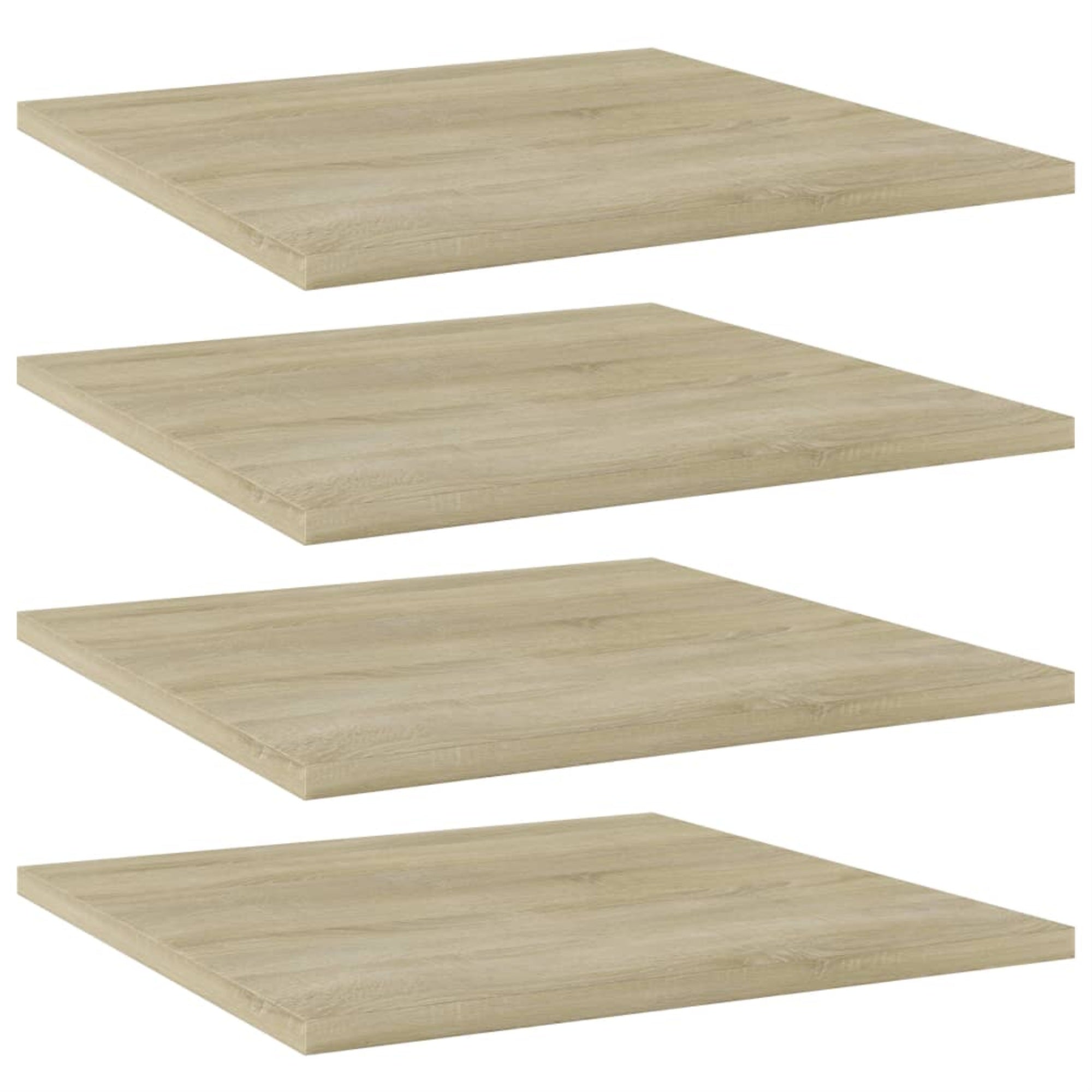 Vidaxl Bookshelf Boards 4 Pcs Sonoma Oak 15.7'X15.7'X0.6' Chipboard