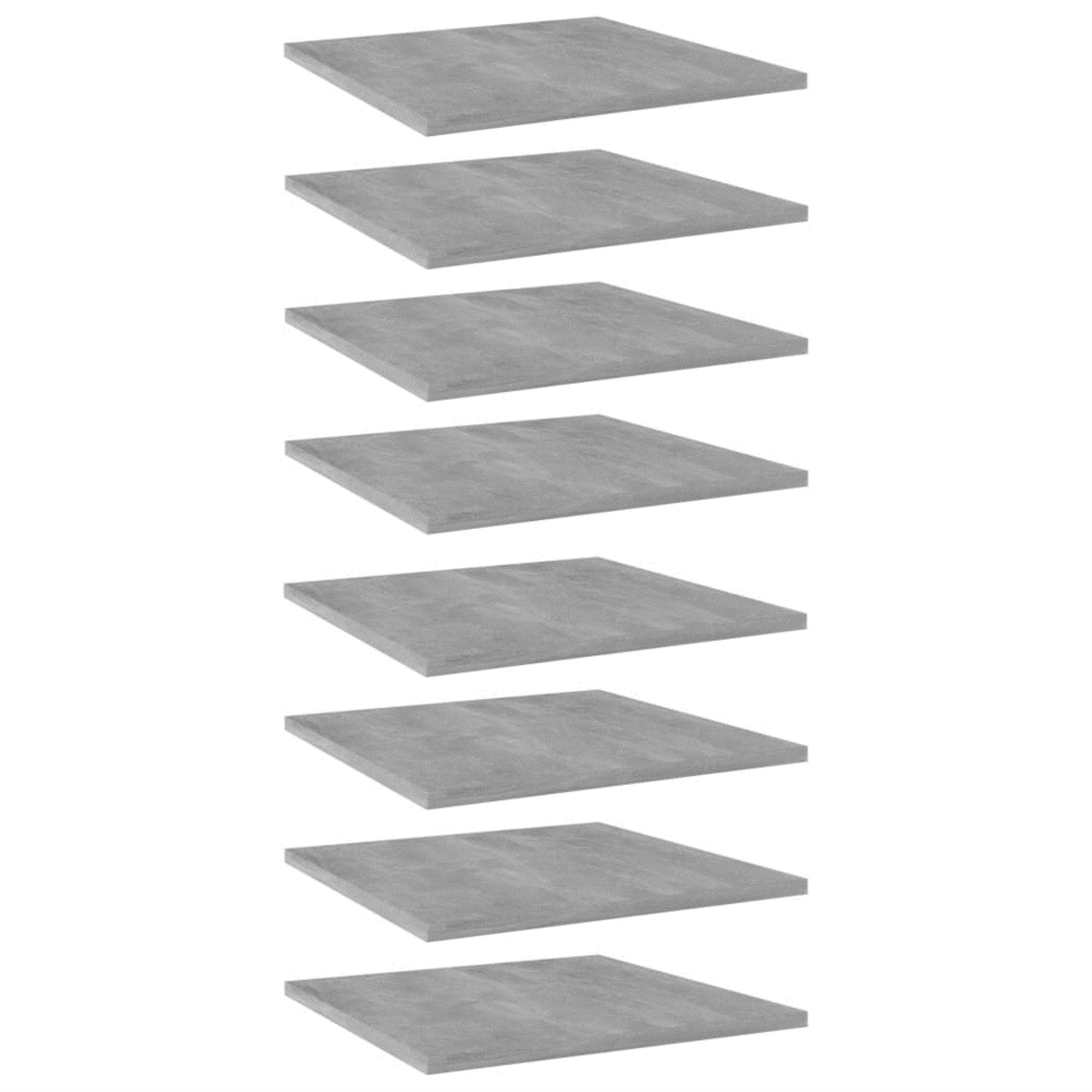 Vidaxl Bookshelf Boards 8 Pcs Concrete Gray 15.7'X15.7'X0.6' Chipboard