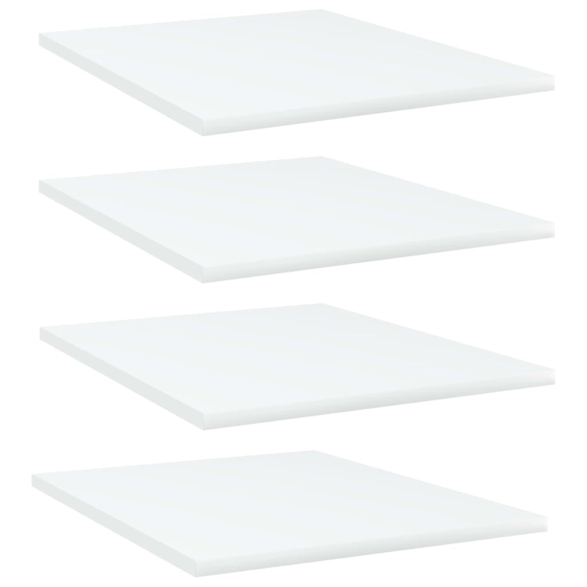 Vidaxl Bookshelf Boards 4 Pcs White 15.7'X19.7'X0.6' Chipboard