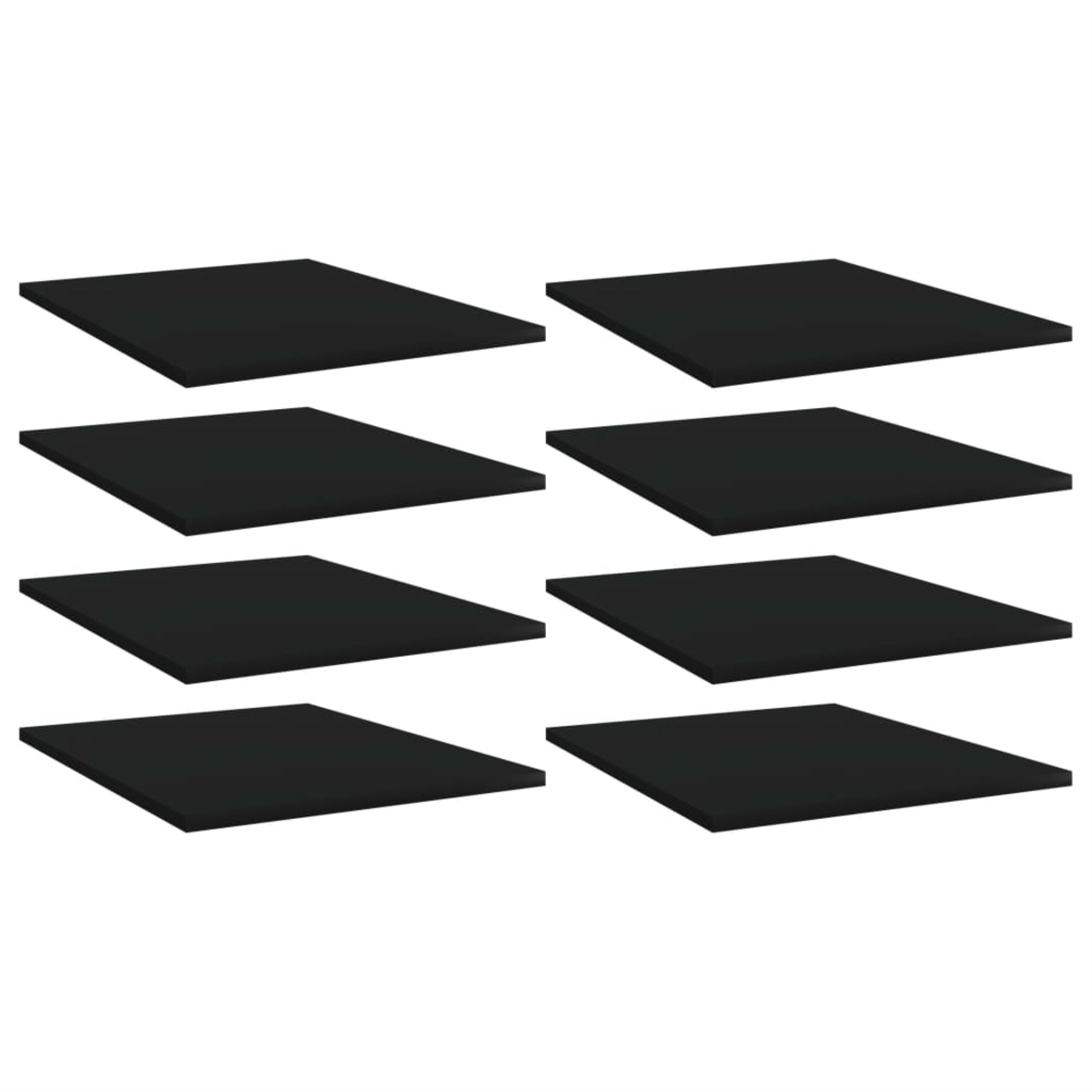 Vidaxl Bookshelf Boards 8 Pcs Black 15.7'X19.7'X0.6' Chipboard