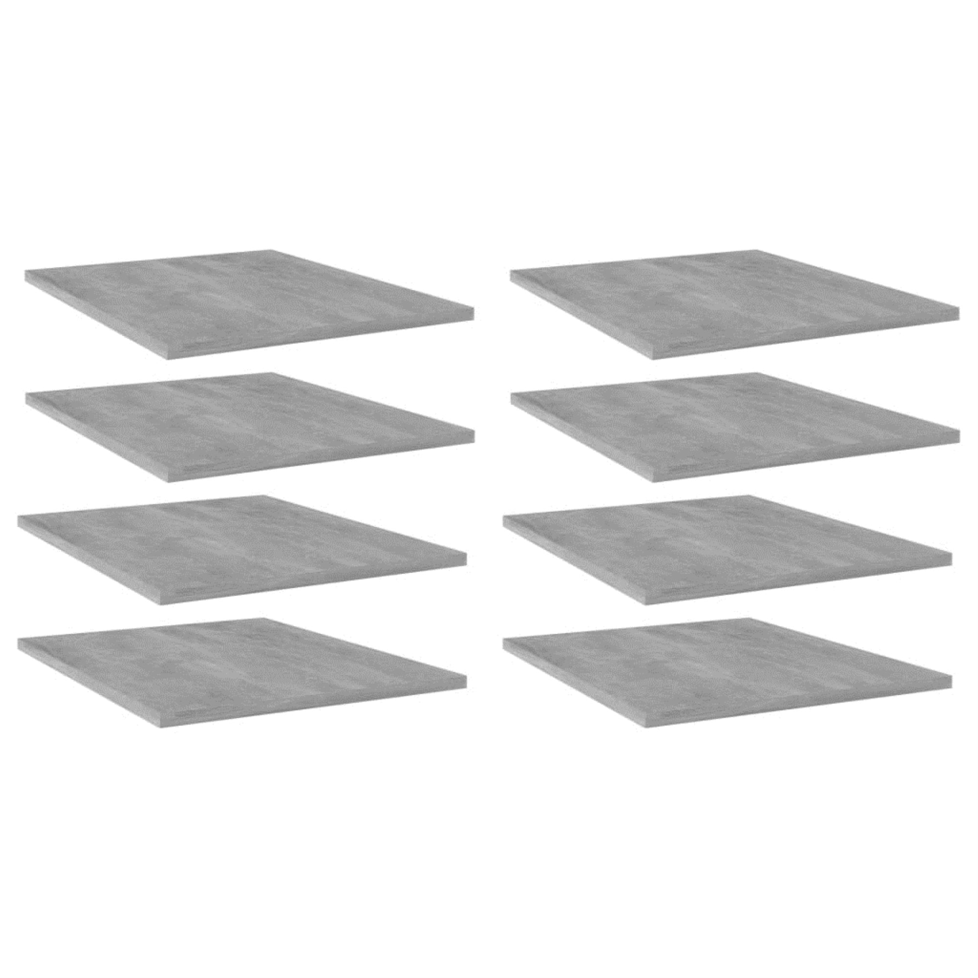 Vidaxl Bookshelf Boards 4 Pcs Concrete Gray 15.7'X19.7'X0.6' Chipboard