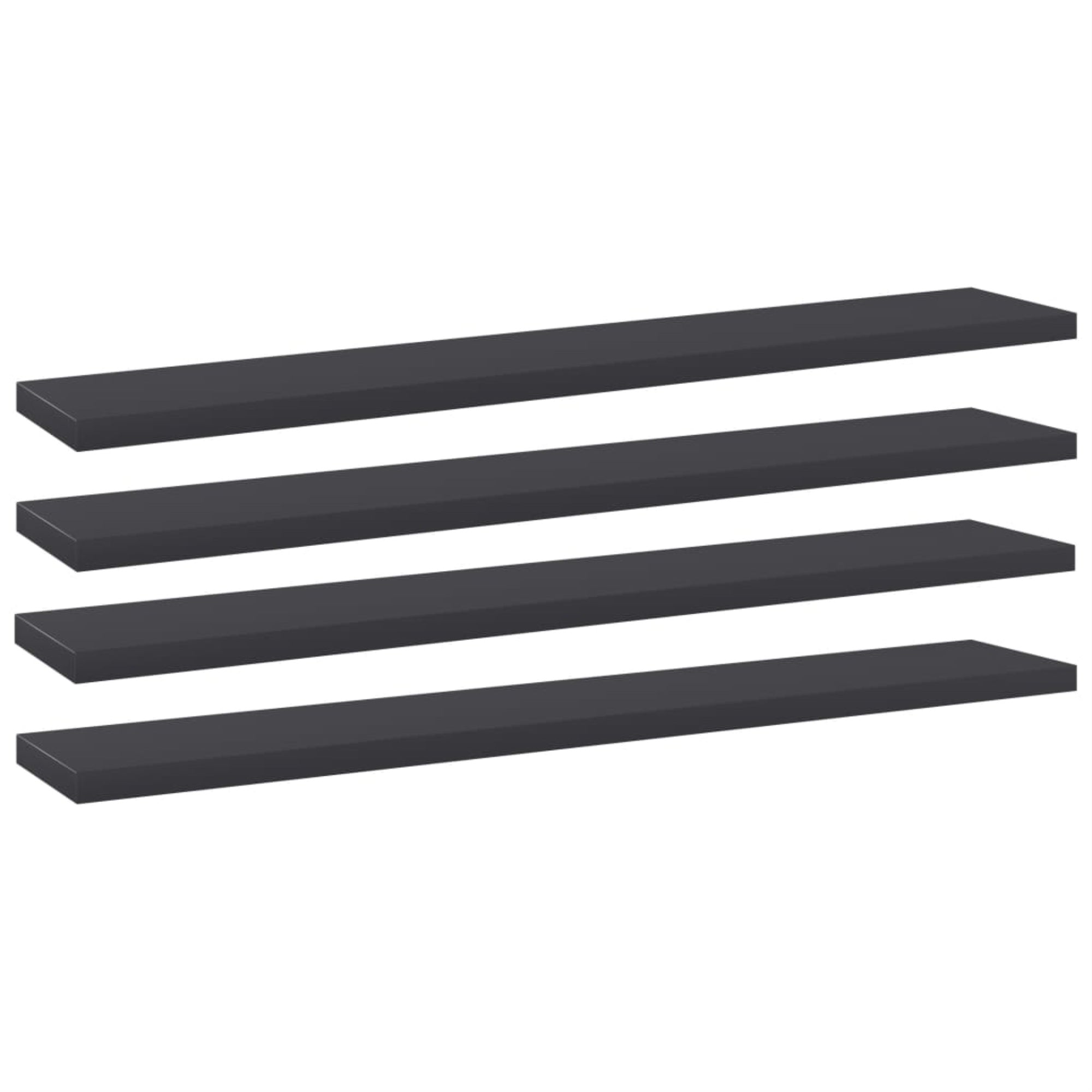 Vidaxl Bookshelf Boards 4 Pcs Gray 23.6'X3.9'X0.6' Chipboard