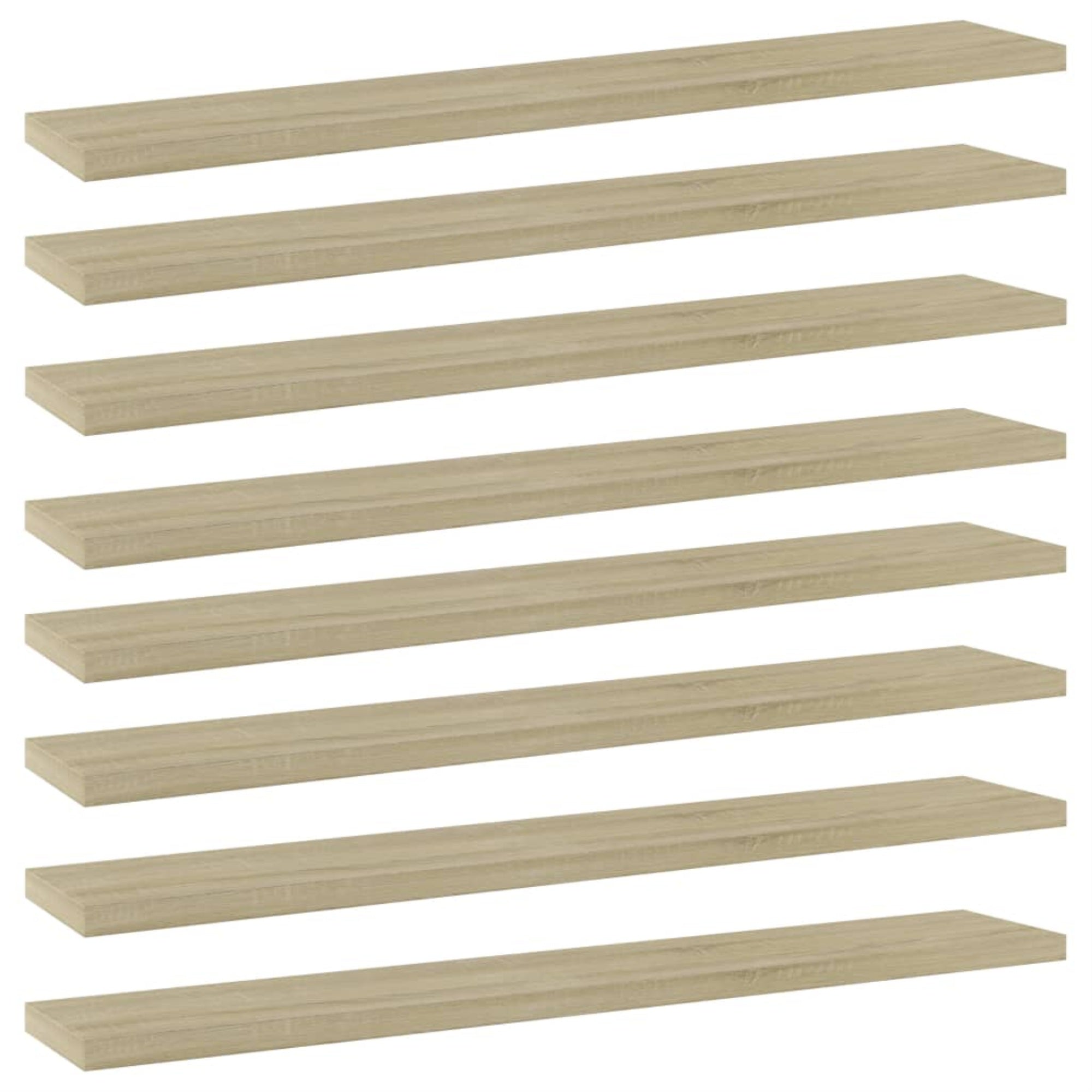Vidaxl Bookshelf Boards 8 Pcs Sonoma Oak 23.6'X3.9'X0.6' Chipboard