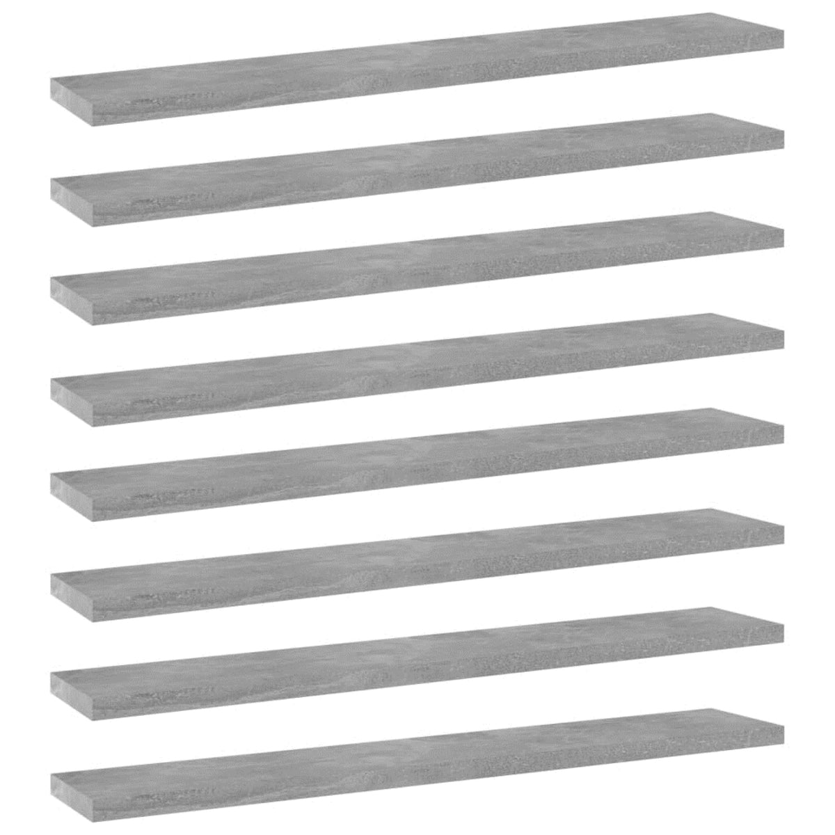 Vidaxl Bookshelf Boards 8 Pcs Concrete Gray 23.6'X3.9'X0.6' Chipboard