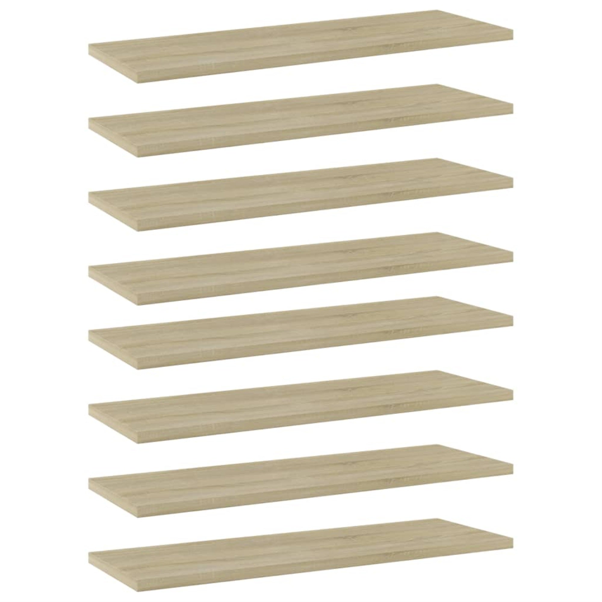 Vidaxl Bookshelf Boards 8 Pcs Sonoma Oak 23.6'X7.9'X0.6' Chipboard