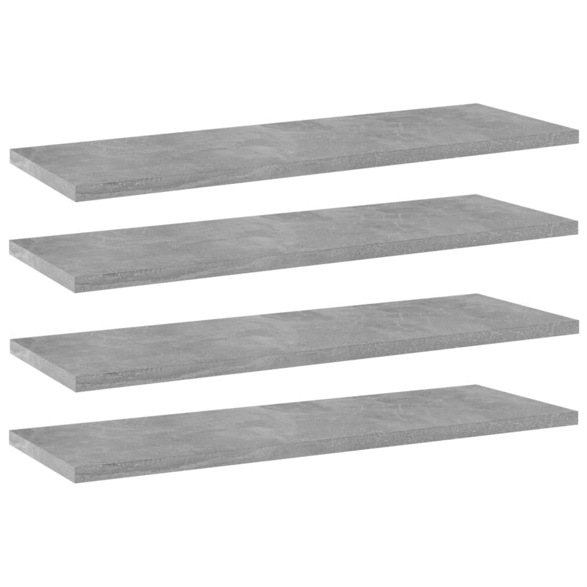 Vidaxl Bookshelf Boards 4 Pcs Concrete Gray 23.6'X7.9'X0.6' Chipboard
