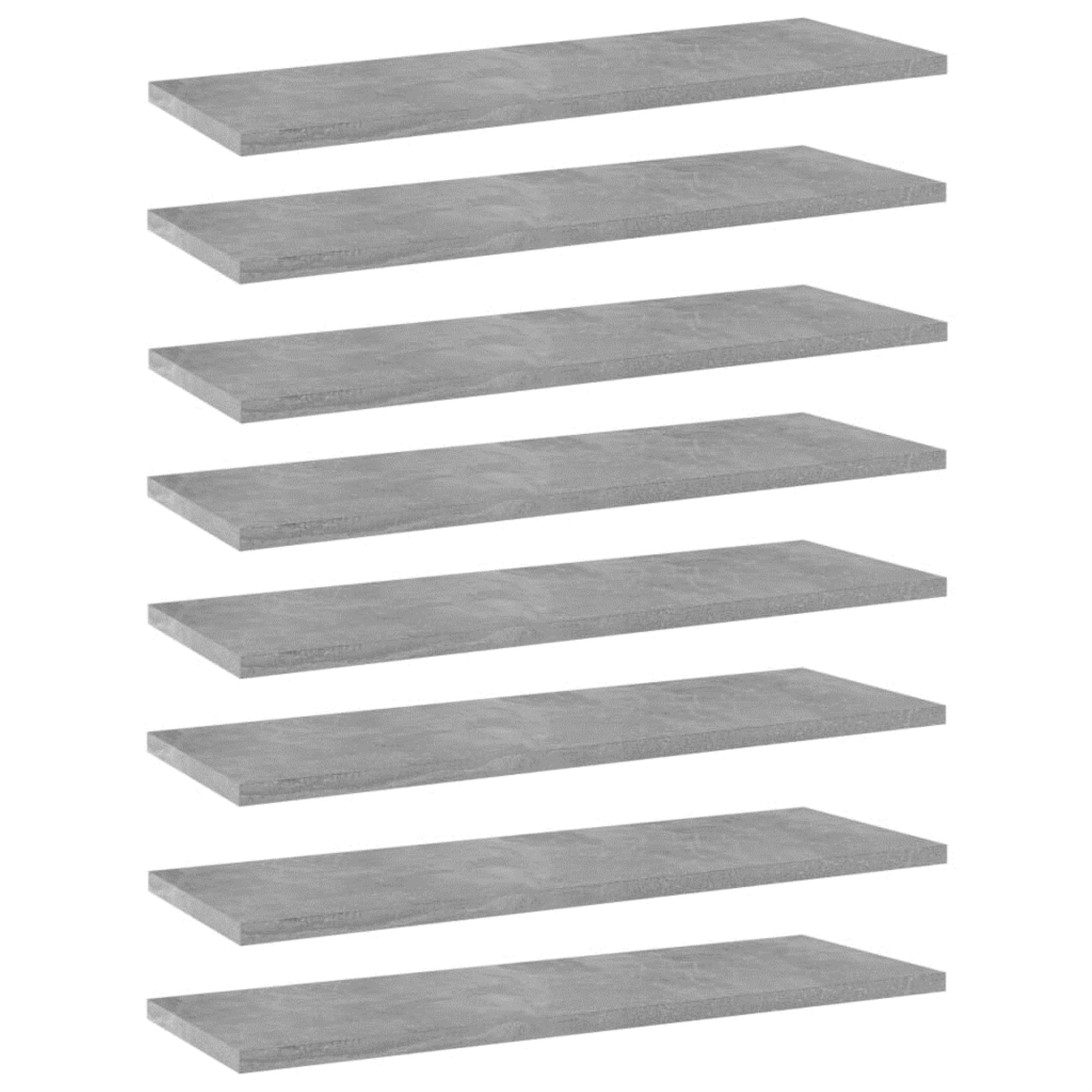 Vidaxl Bookshelf Boards 8 Pcs Concrete Gray 23.6'X7.9'X0.6' Chipboard