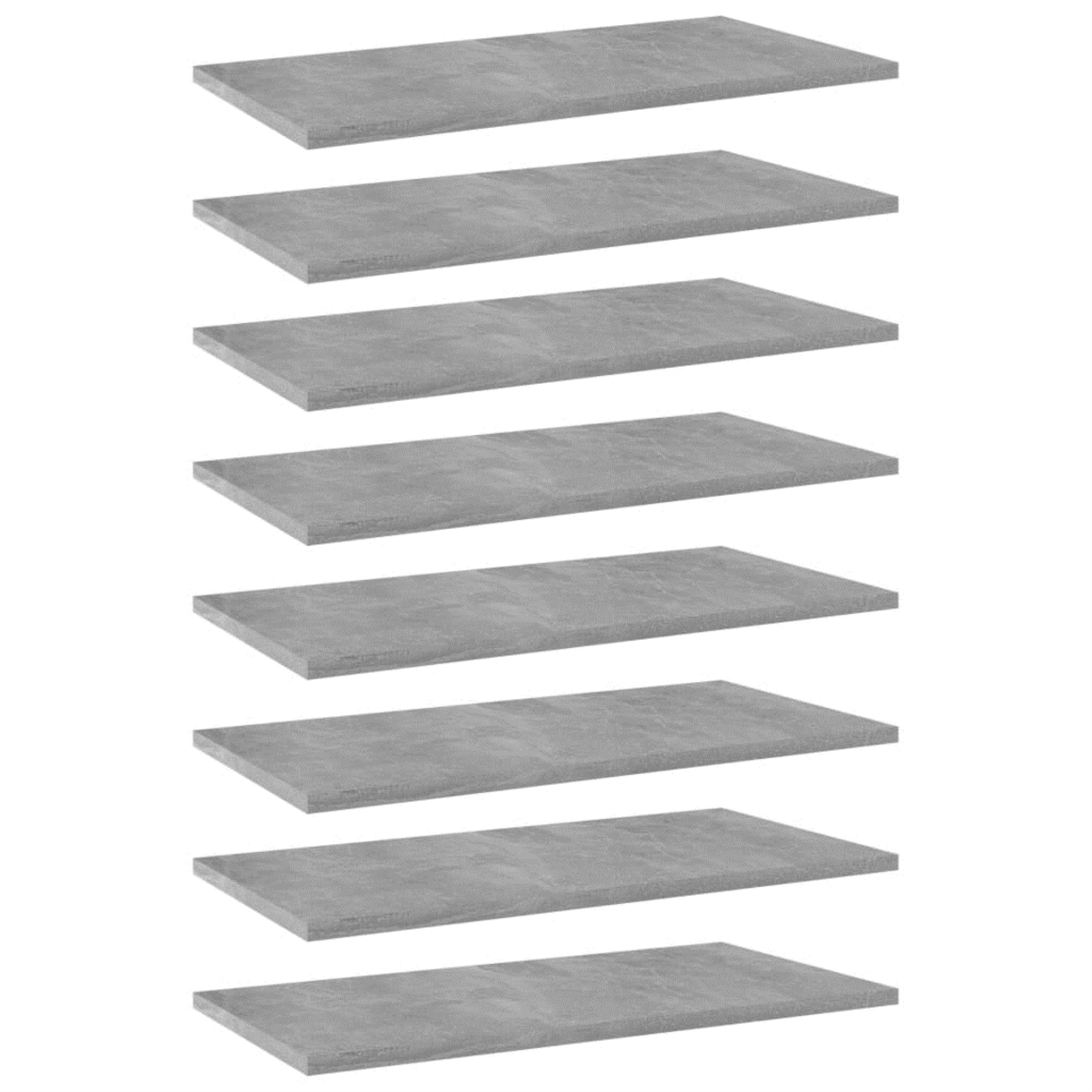 Vidaxl Bookshelf Boards 8 Pcs Concrete Gray 23.6'X11.8'X0.6' Chipboard
