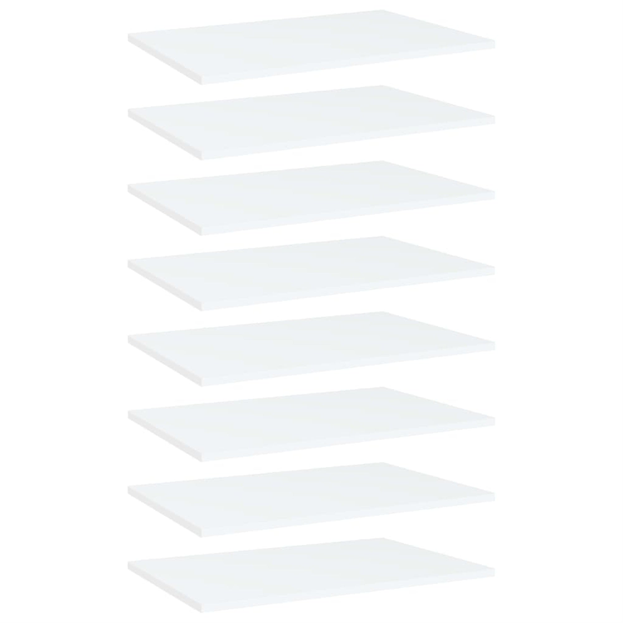 Vidaxl Bookshelf Boards 8 Pcs White 23.6'X15.7'X0.6' Chipboard