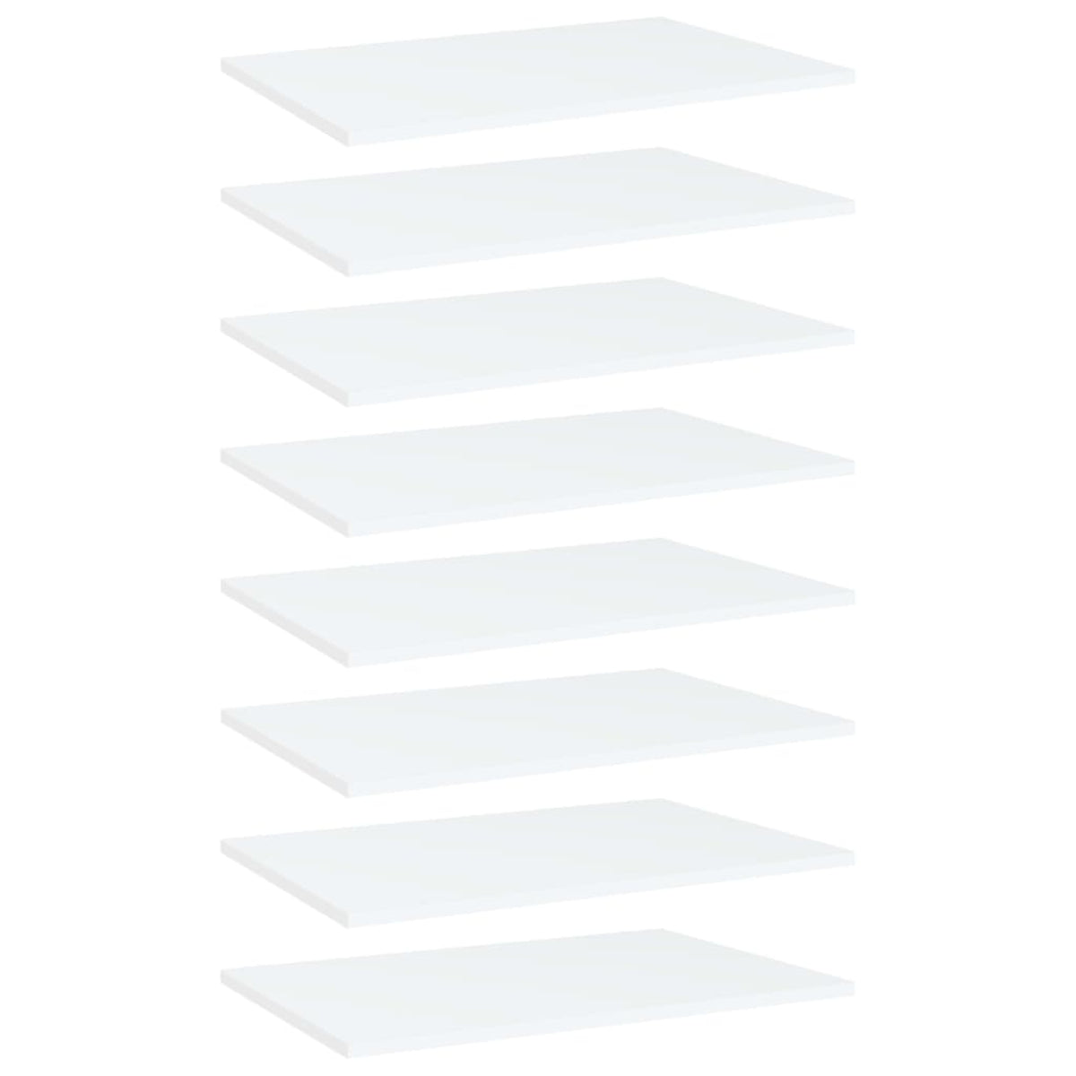 Vidaxl Bookshelf Boards 8 Pcs White 23.6'X15.7'X0.6' Chipboard