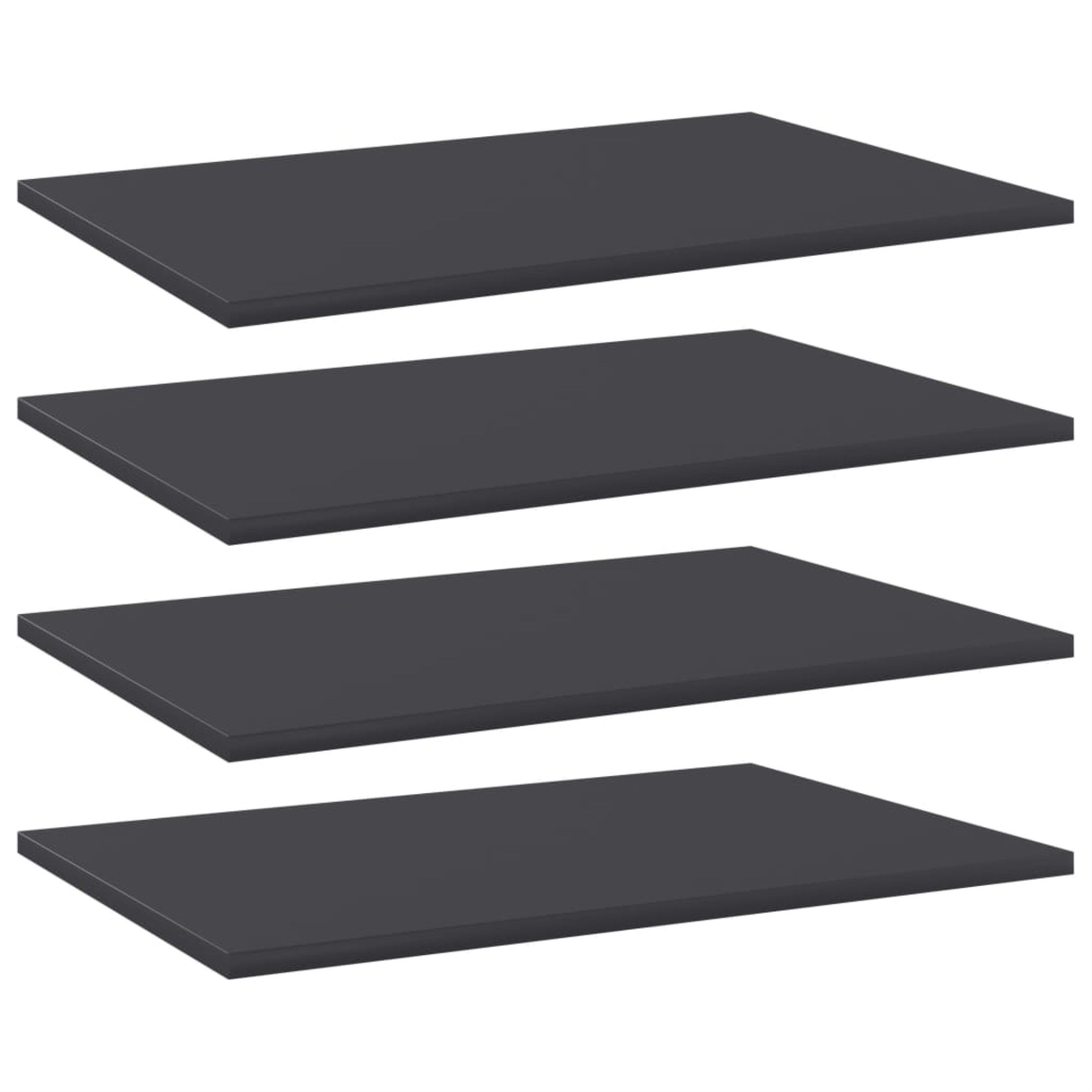 Vidaxl Bookshelf Boards 4 Pcs Gray 23.6'X15.7'X0.6' Chipboard