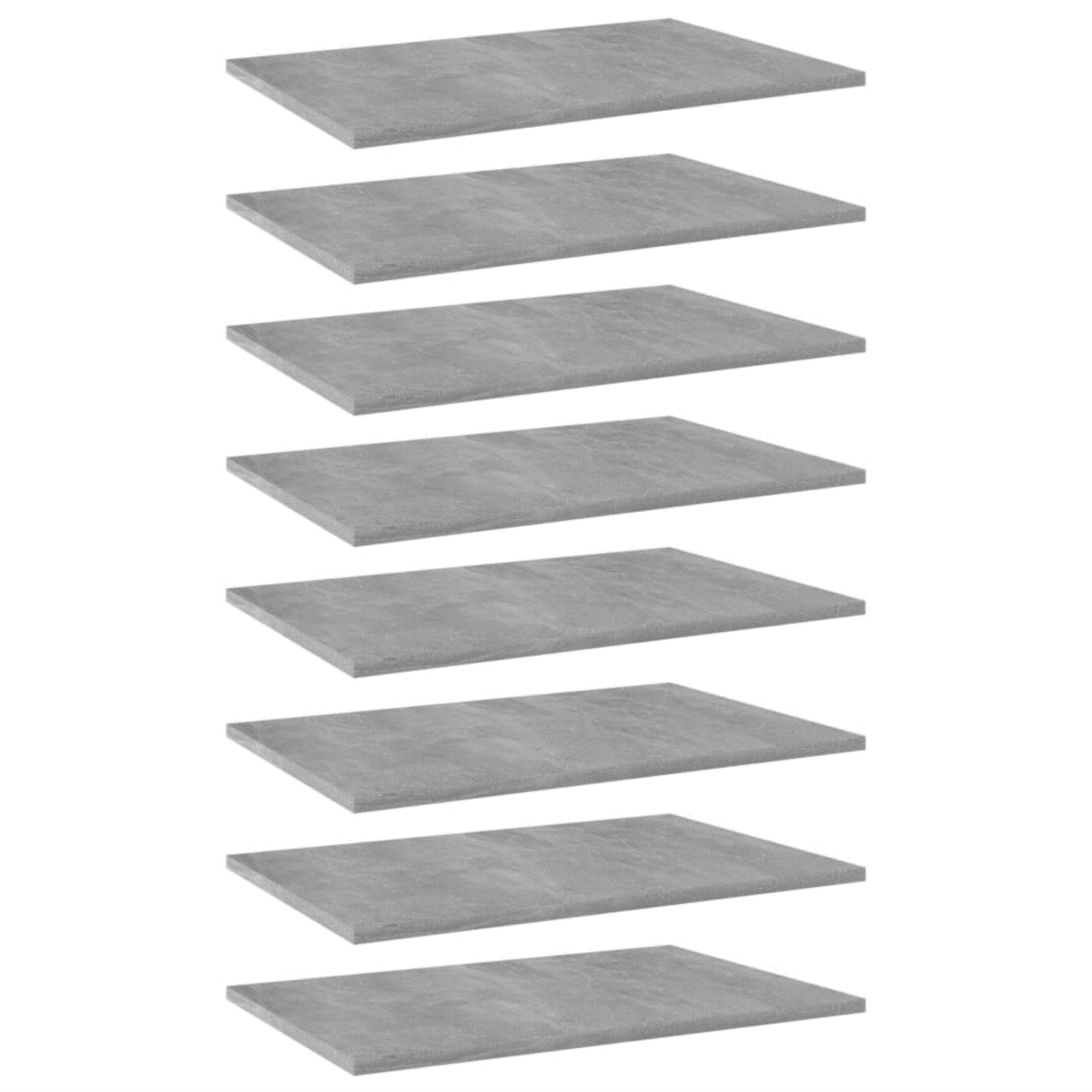 Vidaxl Bookshelf Boards 8 Pcs Concrete Gray 23.6'X15.7'X0.6' Chipboard