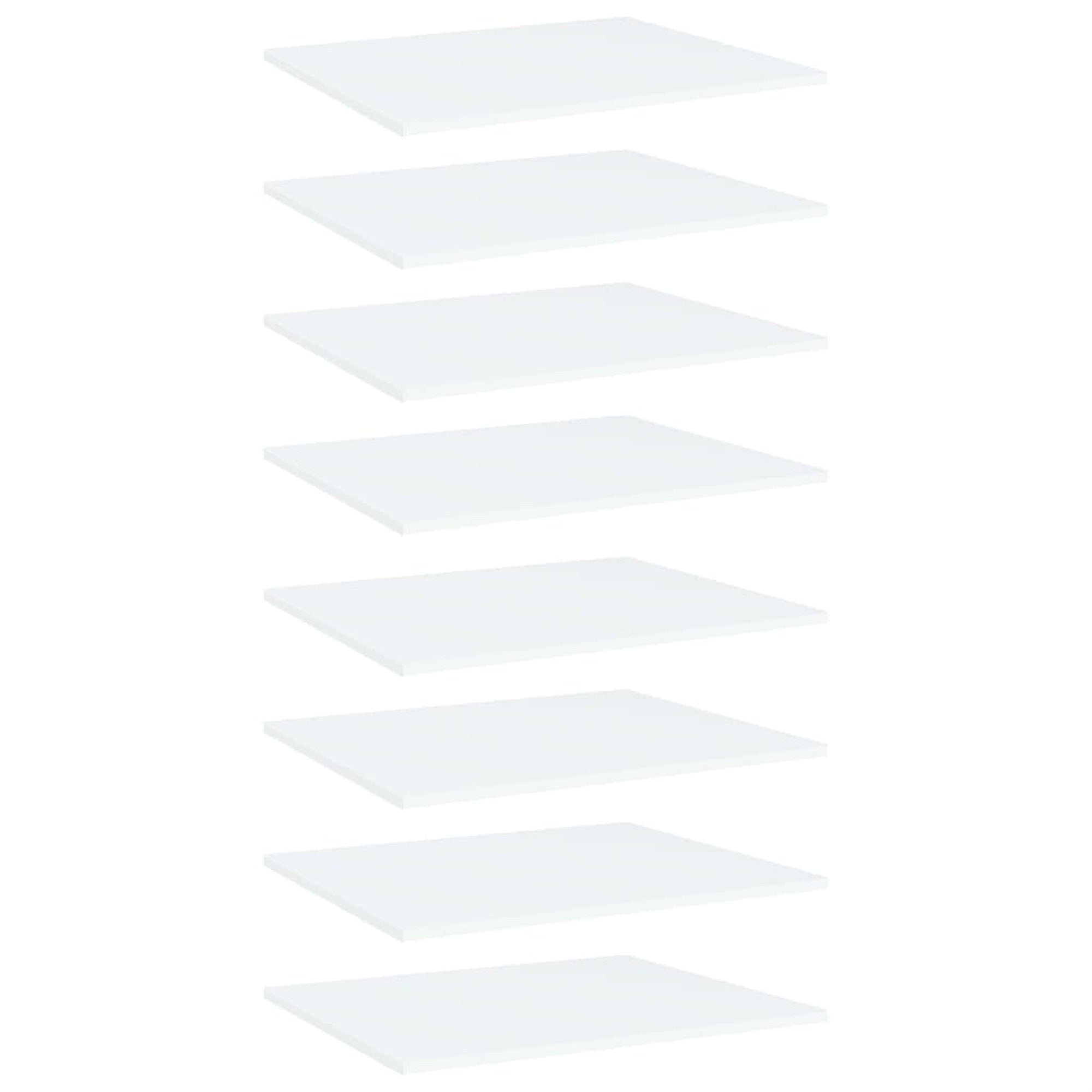 Vidaxl Bookshelf Boards 8 Pcs White 23.6'X19.7'X0.6' Chipboard